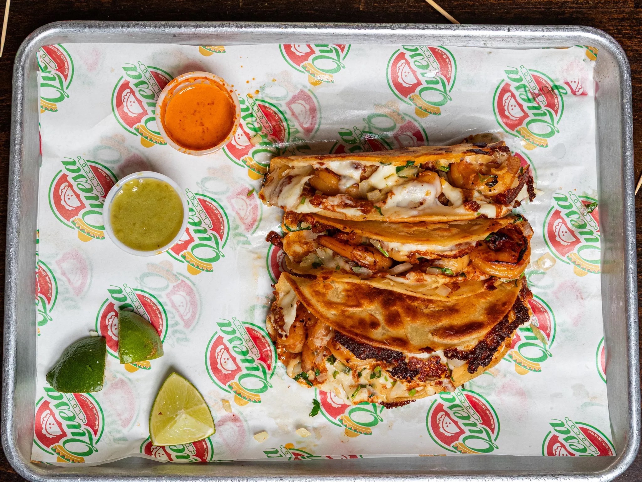 Shrimp Quesa Taco.