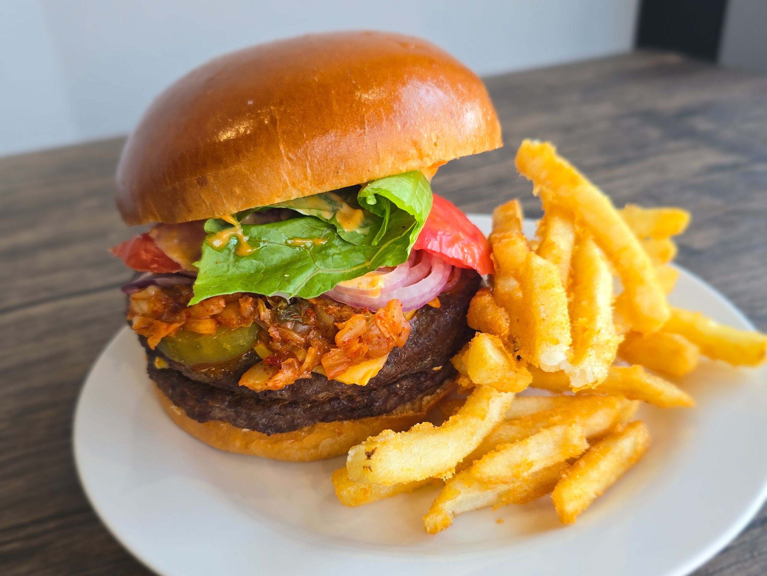Spicy Kimchi Burger: A Fusion Delight