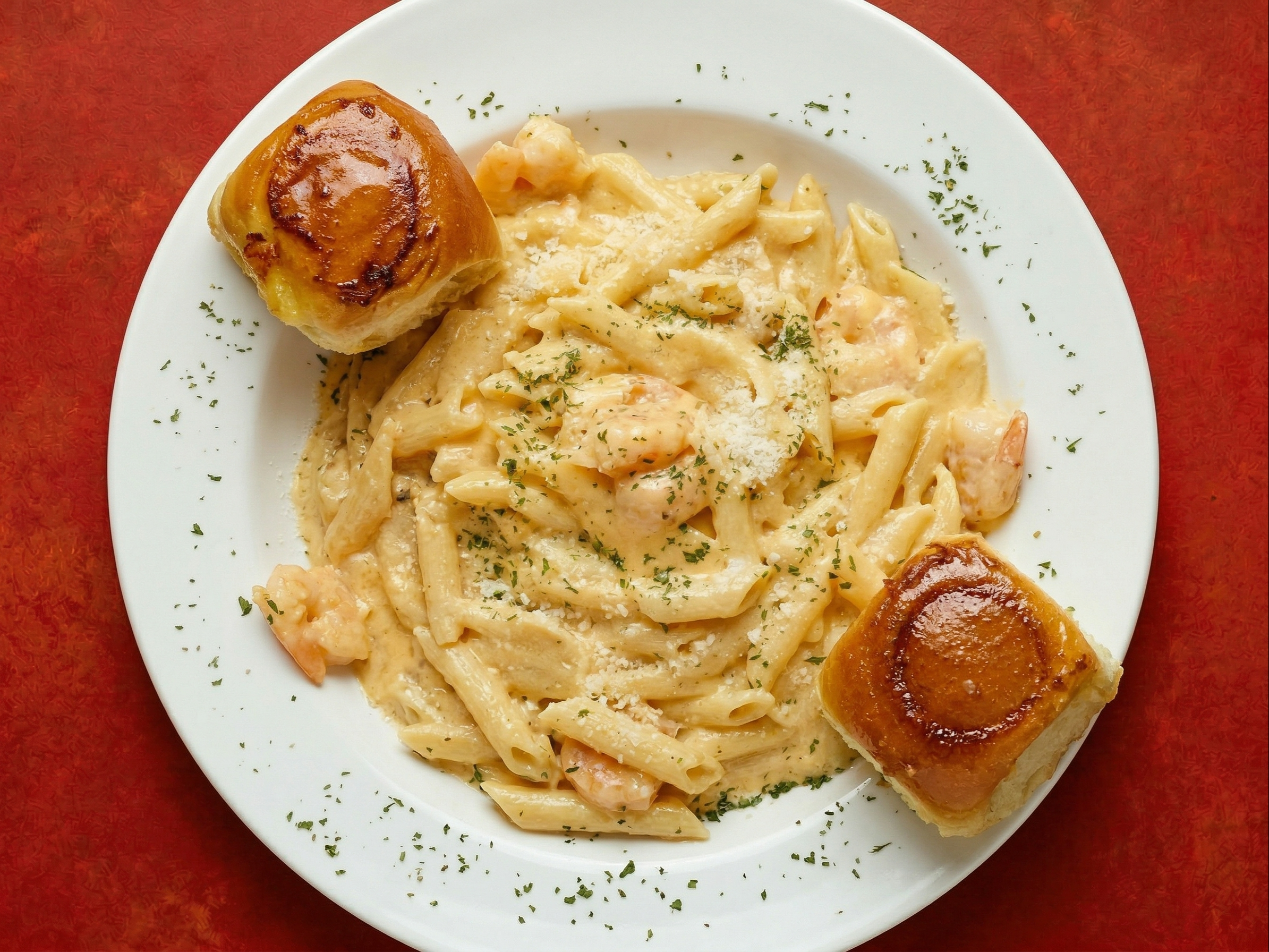 Shrimp Alfredo.