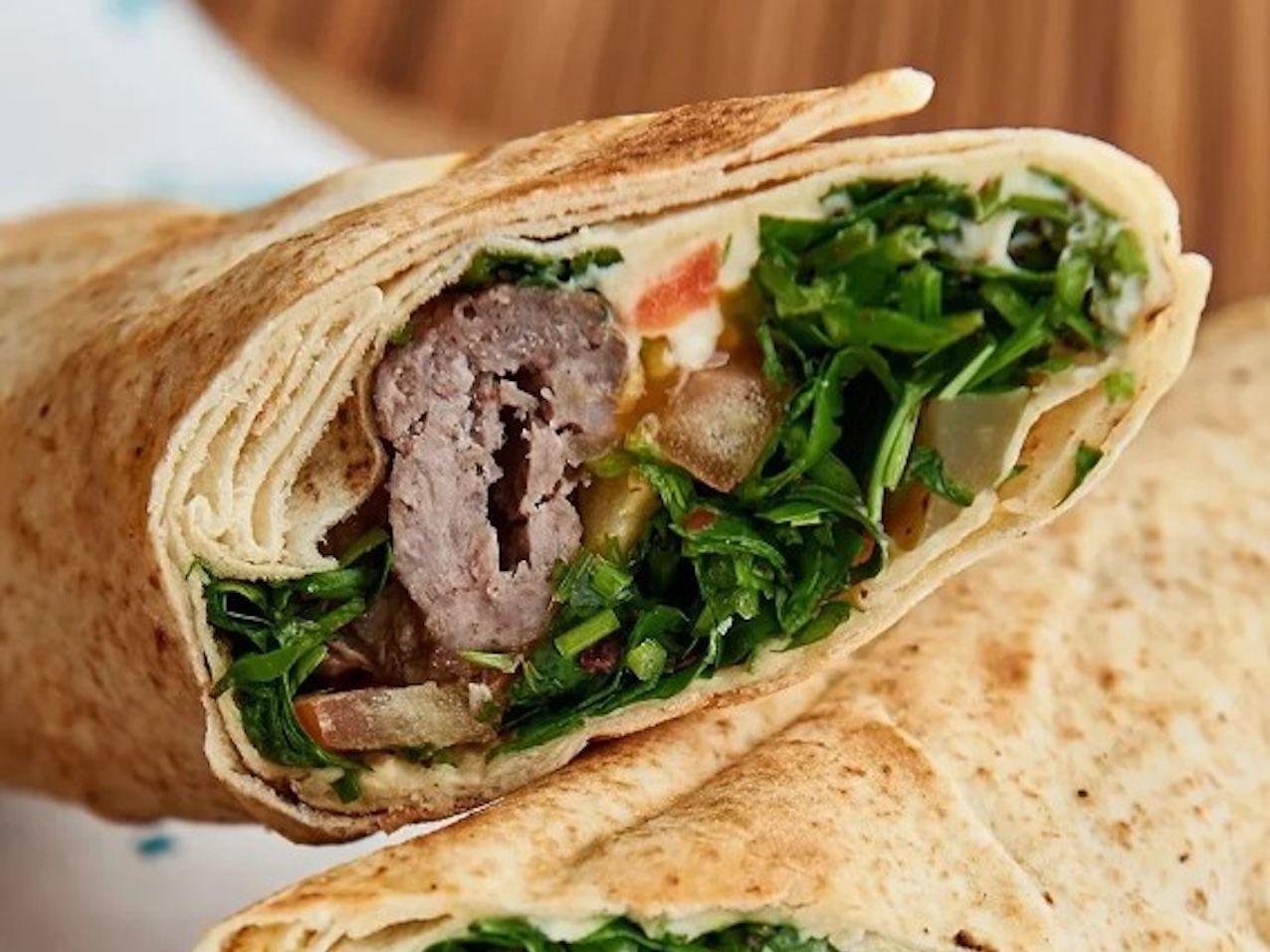 Kafta Kebab Wrap.
