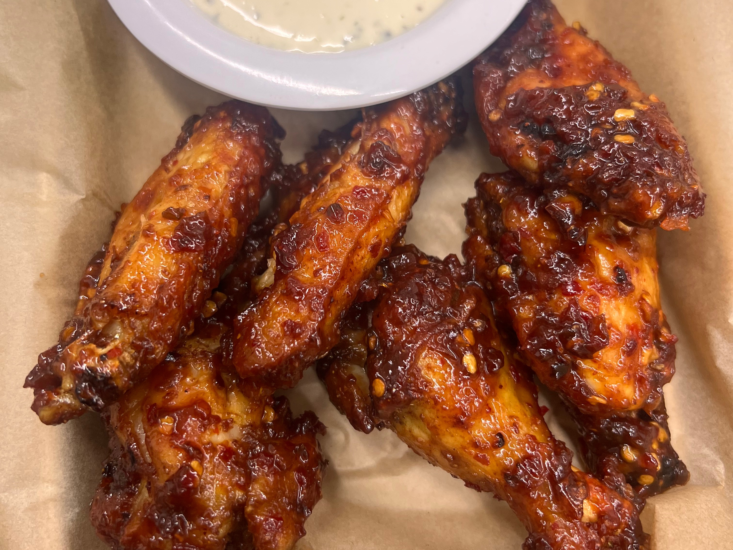Sweet and Spicy Tamarind Glazed Wings (GF)(NF)(DF).