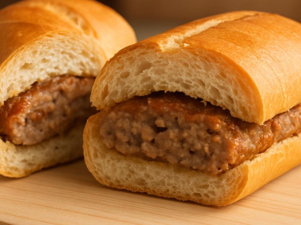 Sausage Sub Whole Loaf Bread.