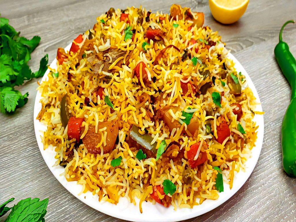 VEGETABLE BIRYANI.