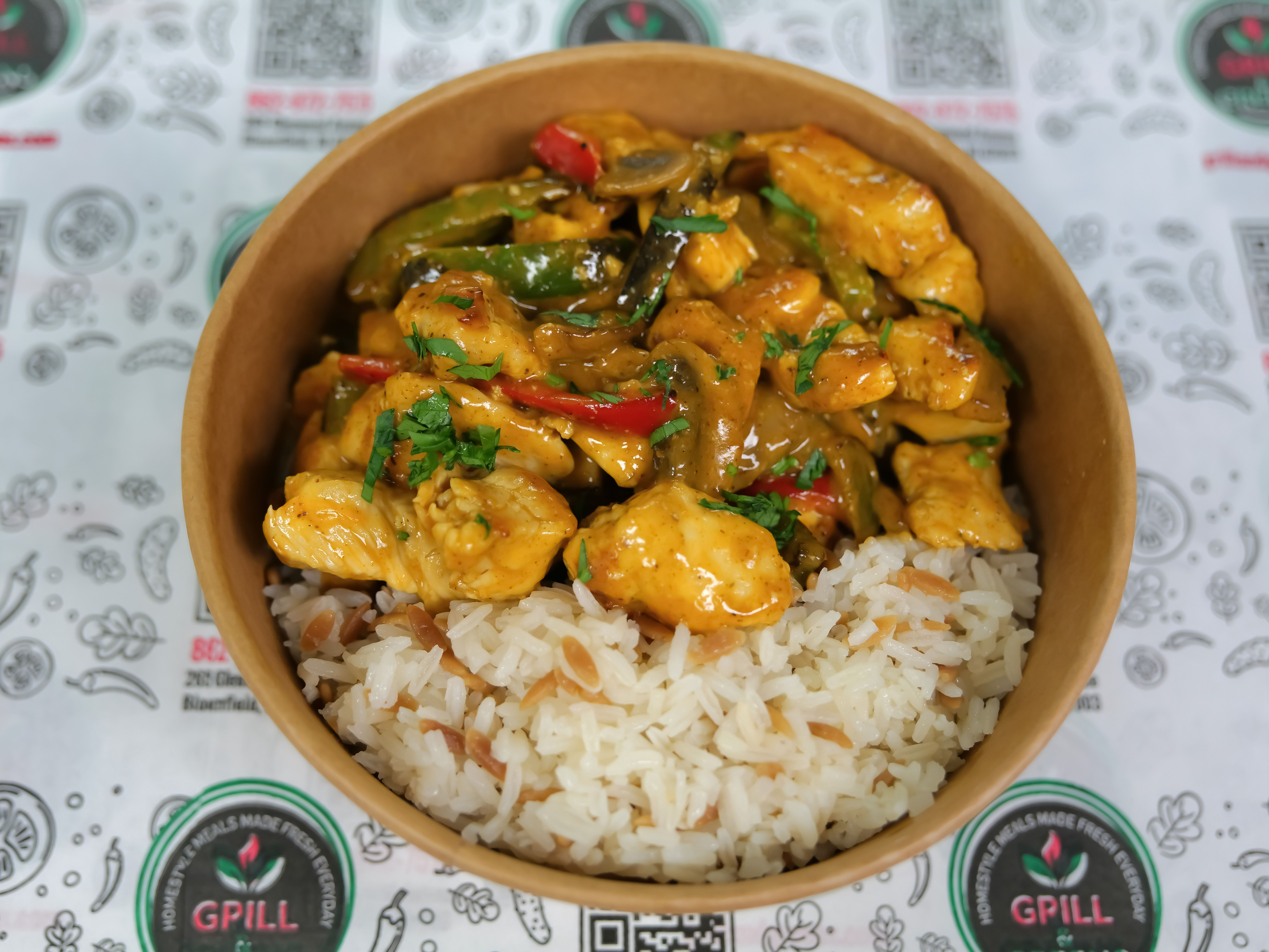 Spicy Curry Chicken With Rice- Catering.