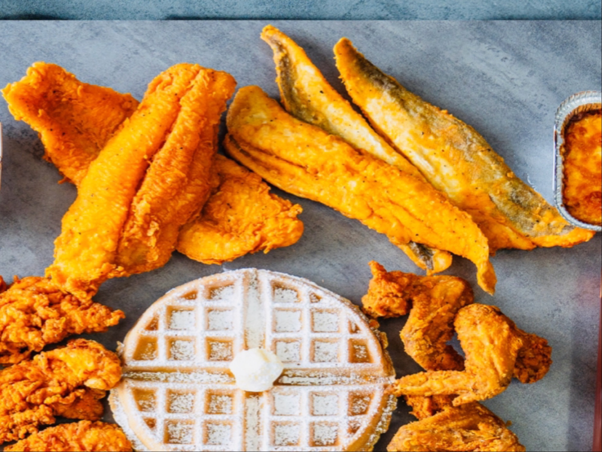 5 Whiting Fish & 1 Waffle.