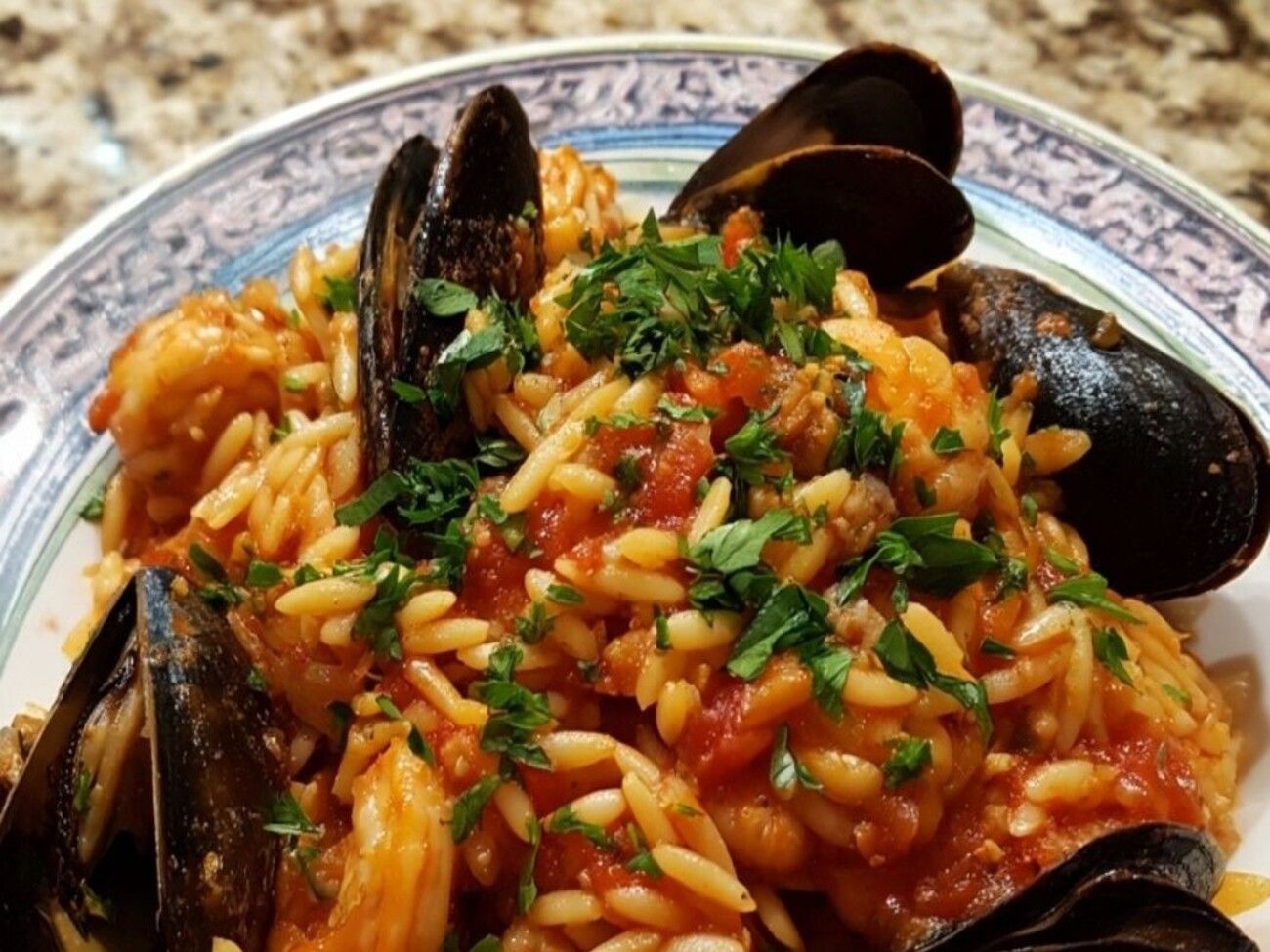 Seafood Youvetsi (Half Tray)