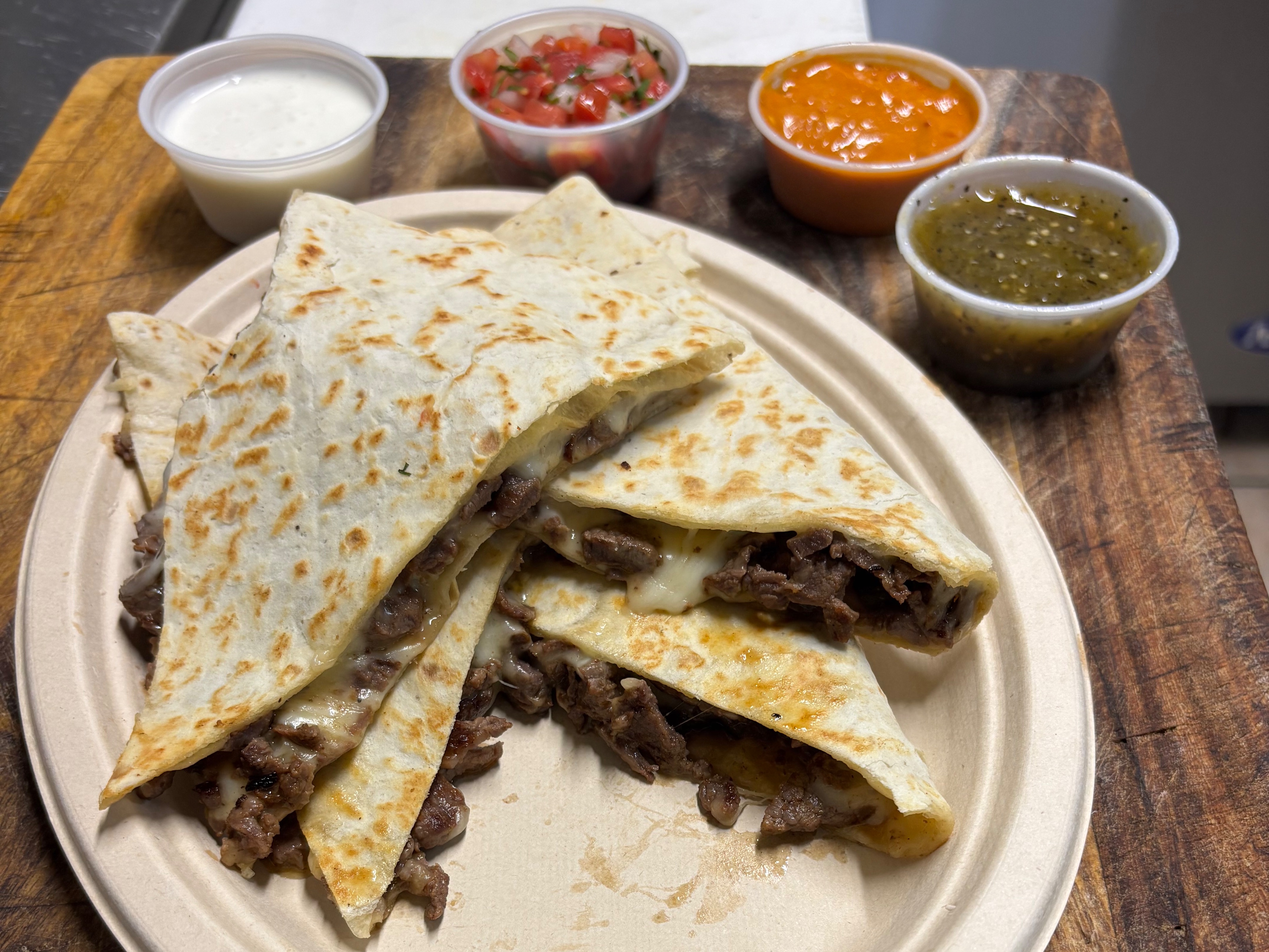 Oyster Mushroom Quesadilla.