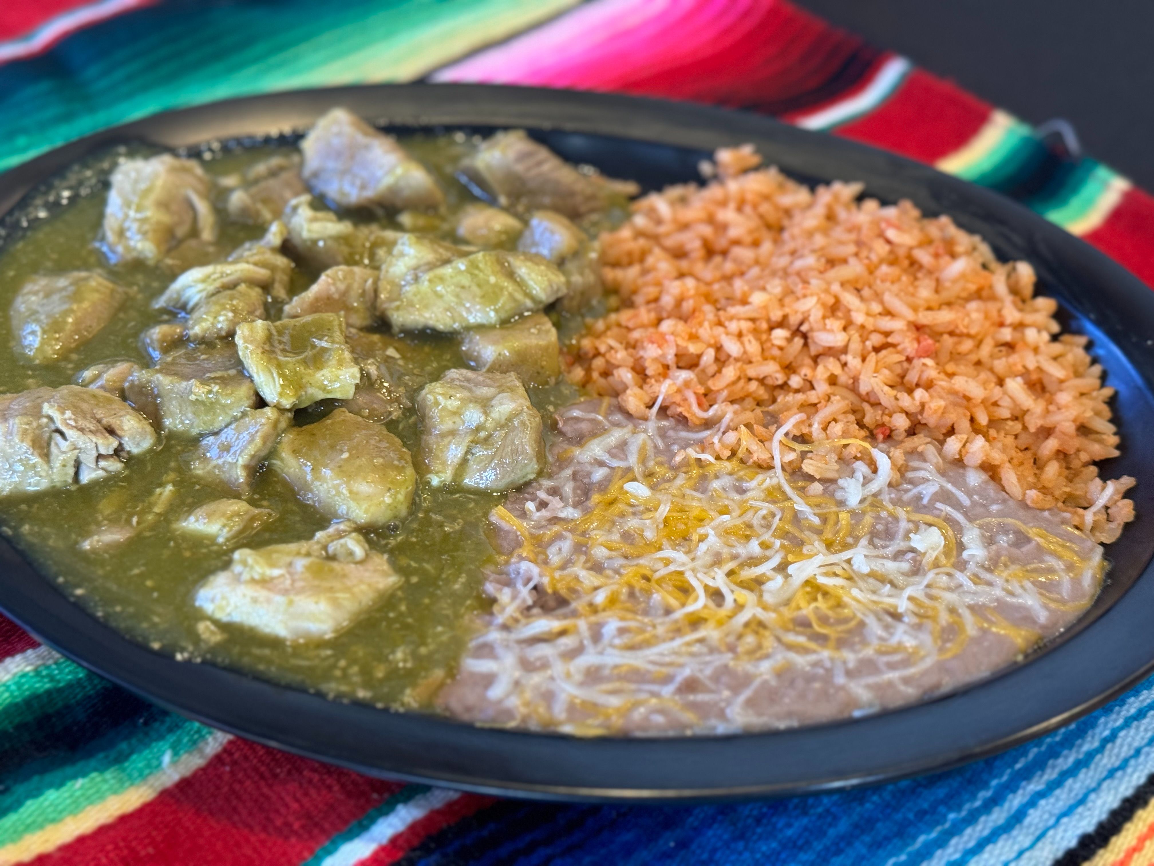 #8 Chile Verde Plate.