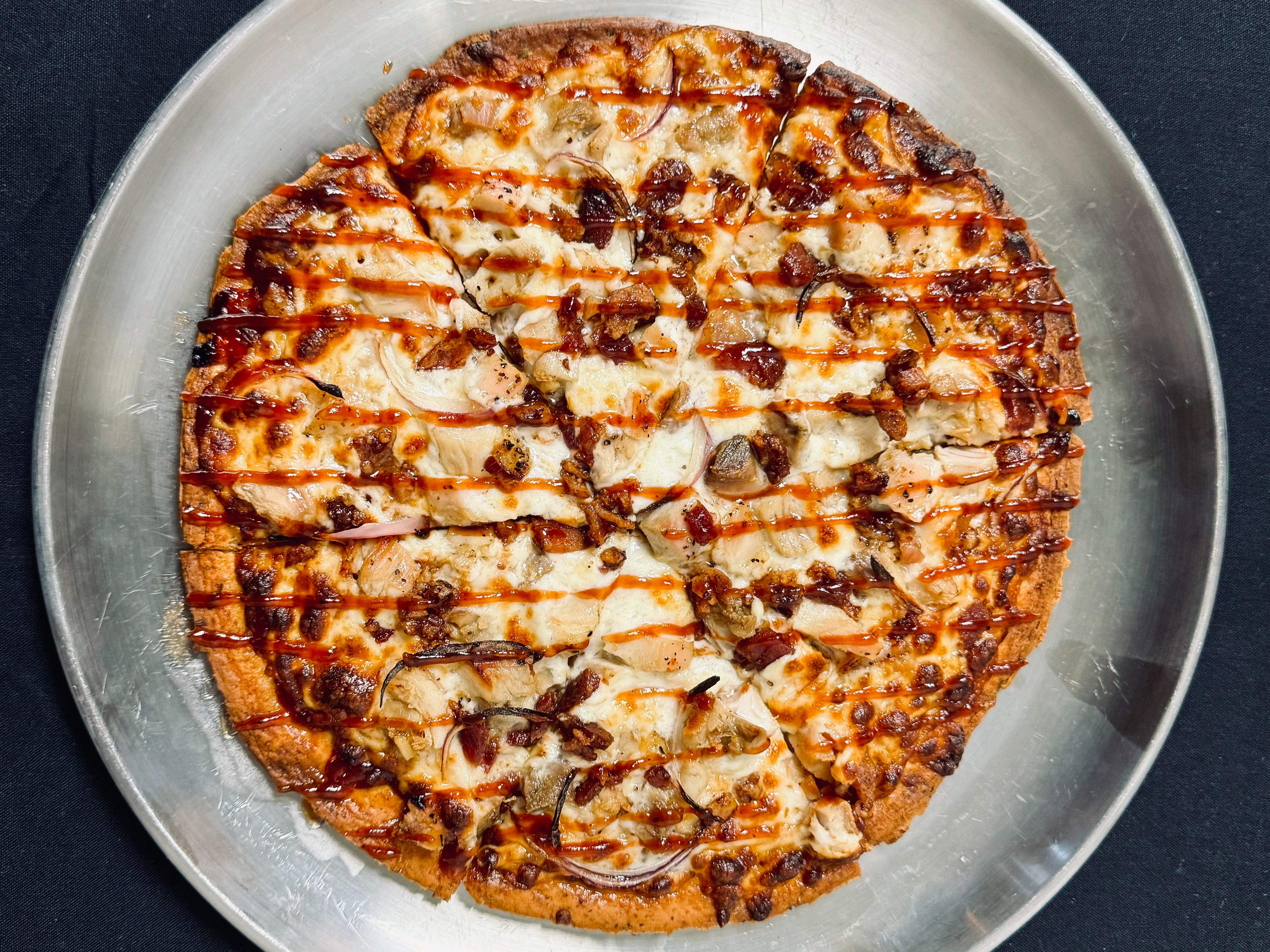 BBQ Chicken Pizza.