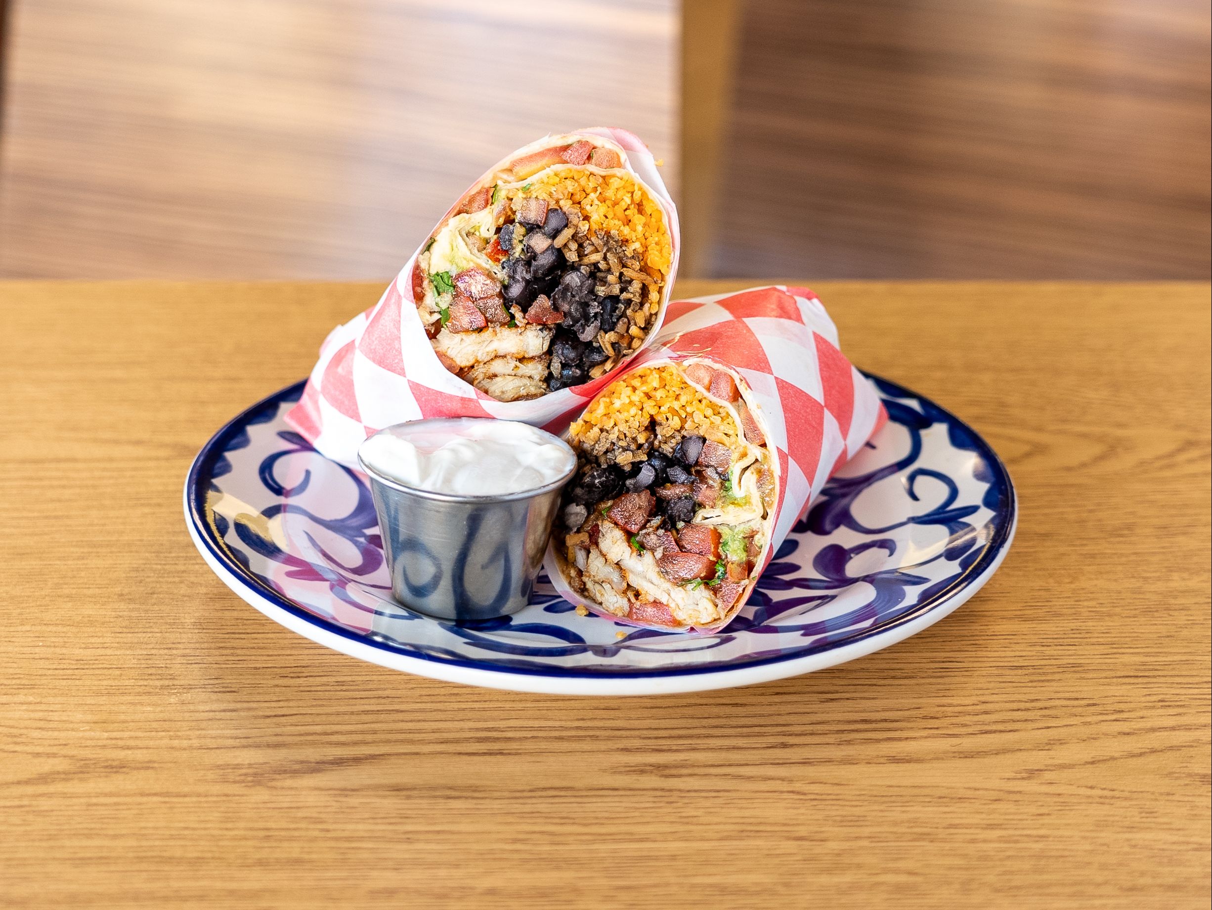 Short Ribs BBQ (pork)  Burrito.