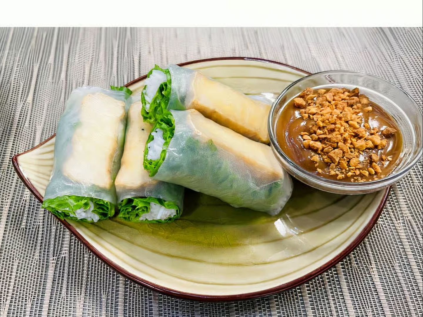 A6. Tofu Spring Rolls