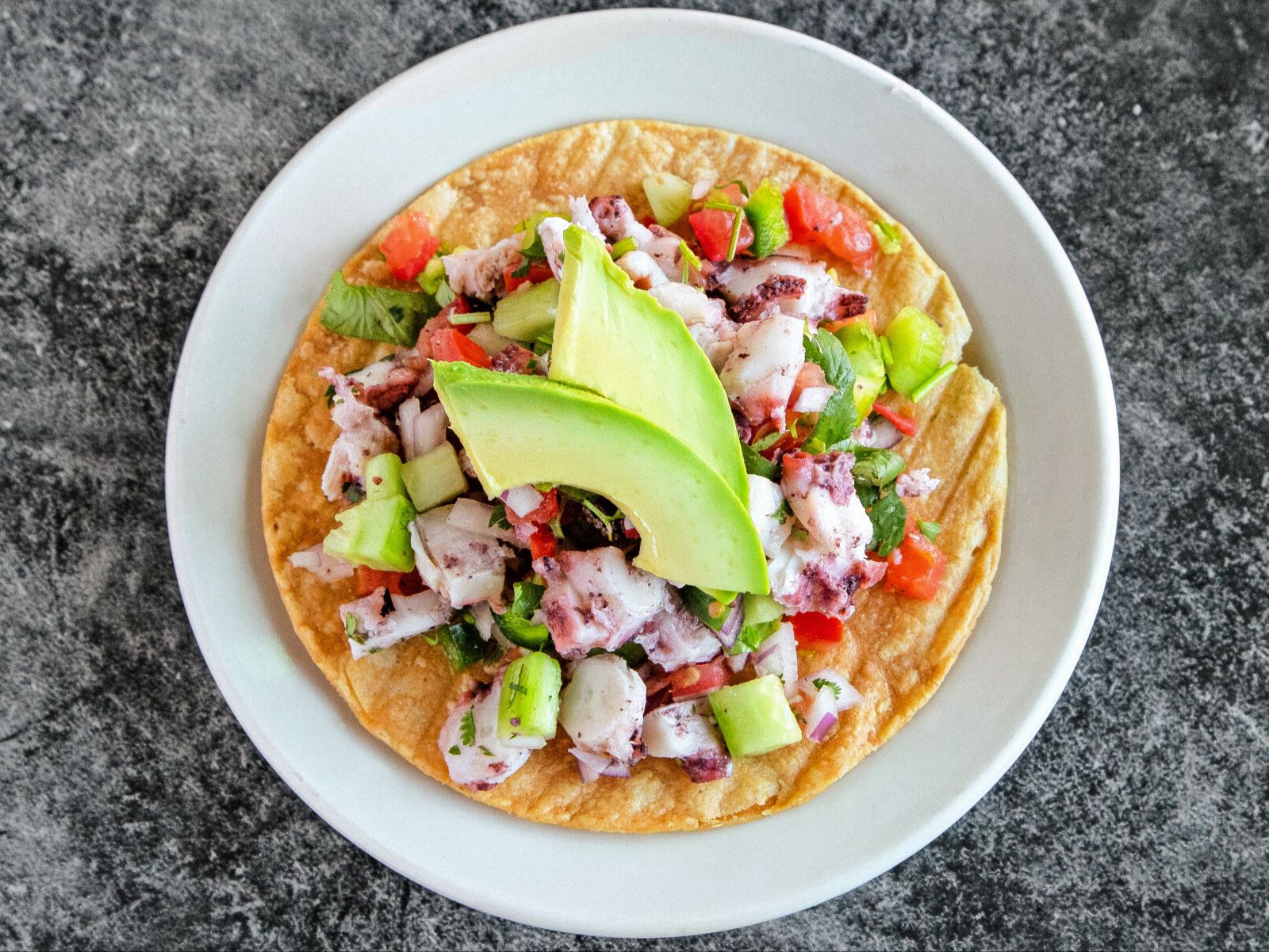 Octopus Tostada.