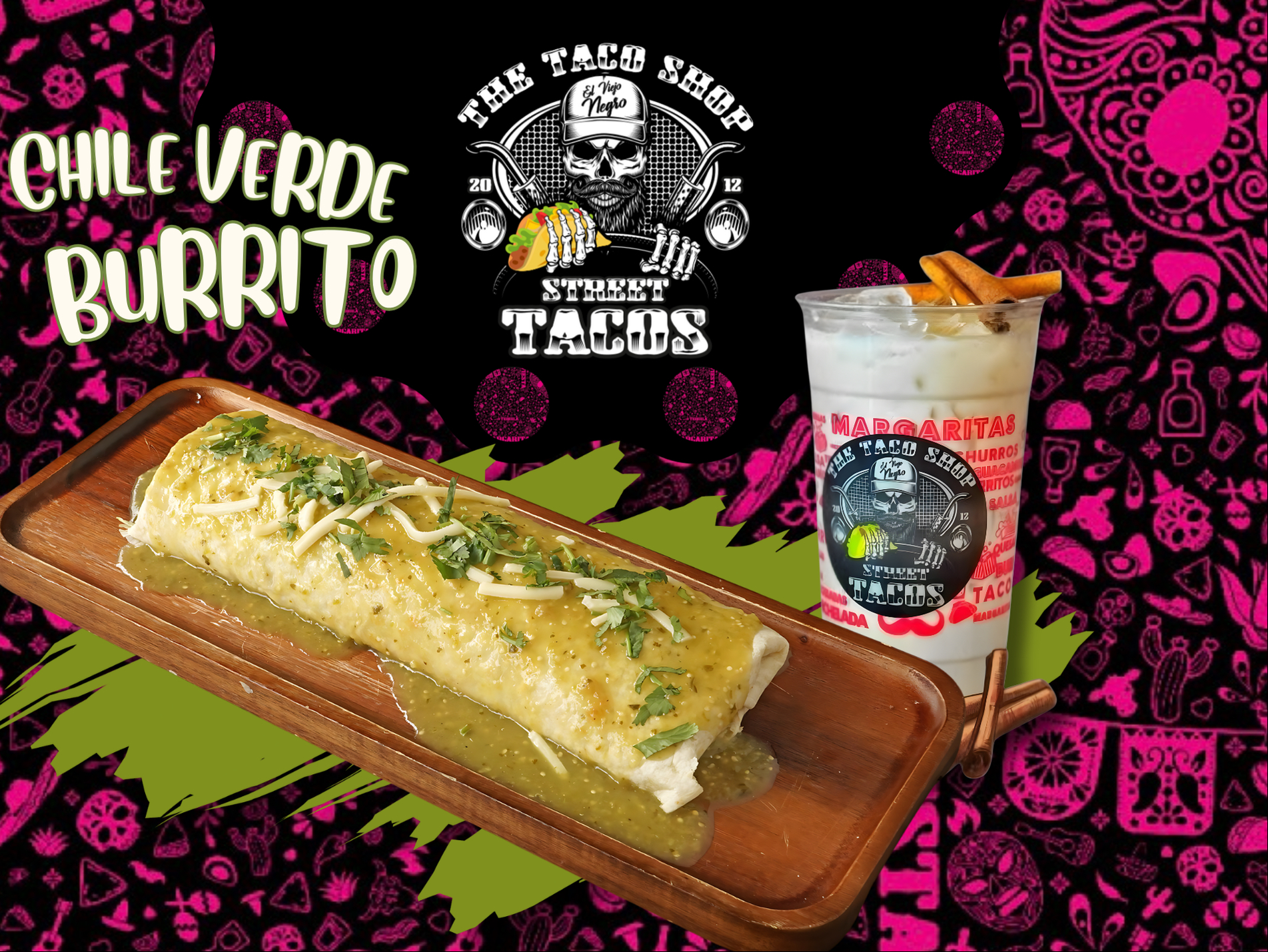 COMBO CHILE VERDE BURRITO.