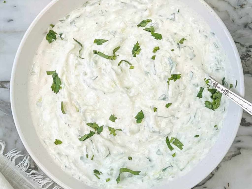 Dressed Yogurt Raita.