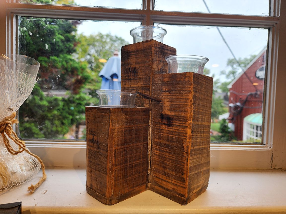 3 Tier Wood Candle Holder.