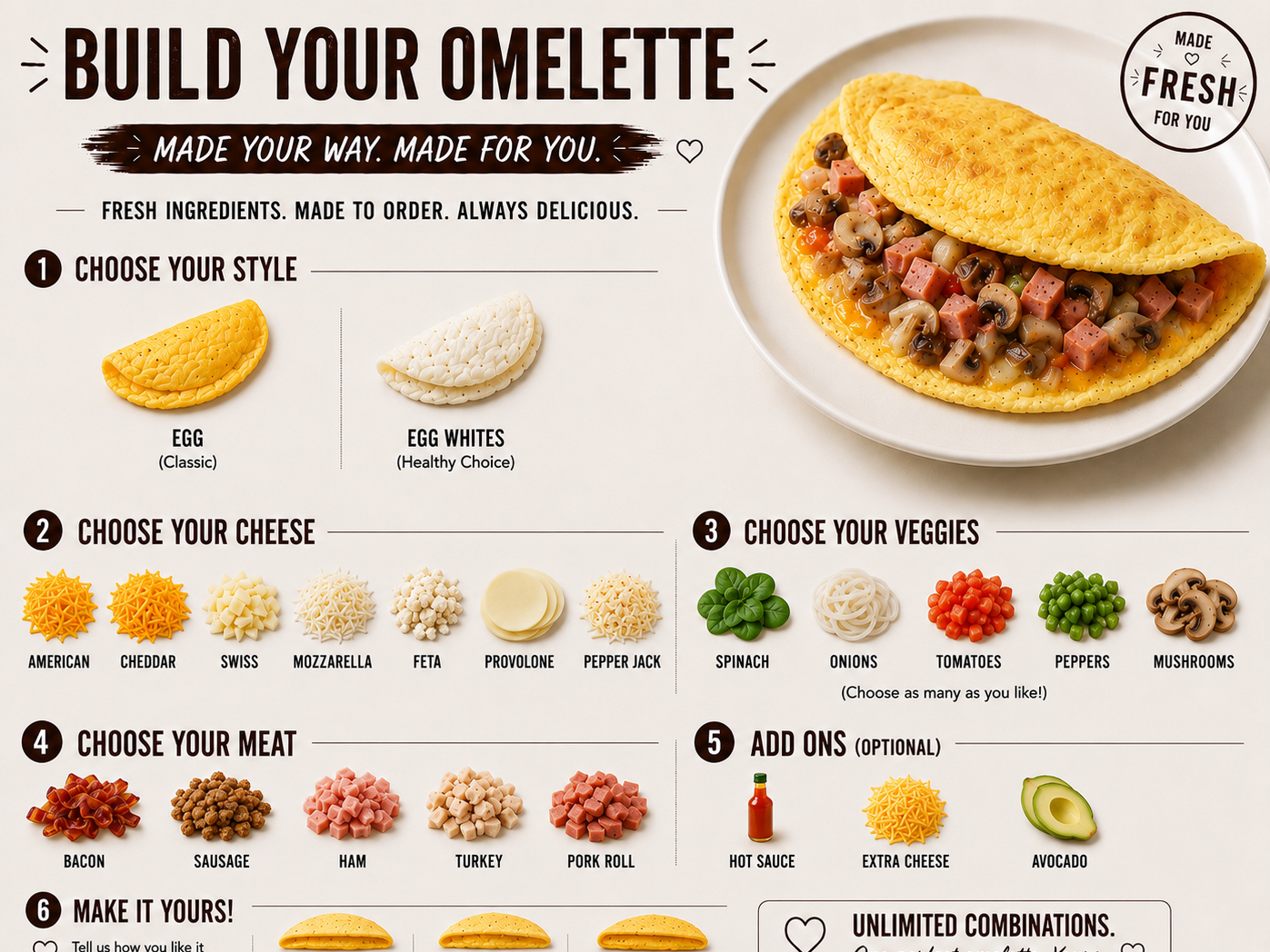 Build your own Omelet.