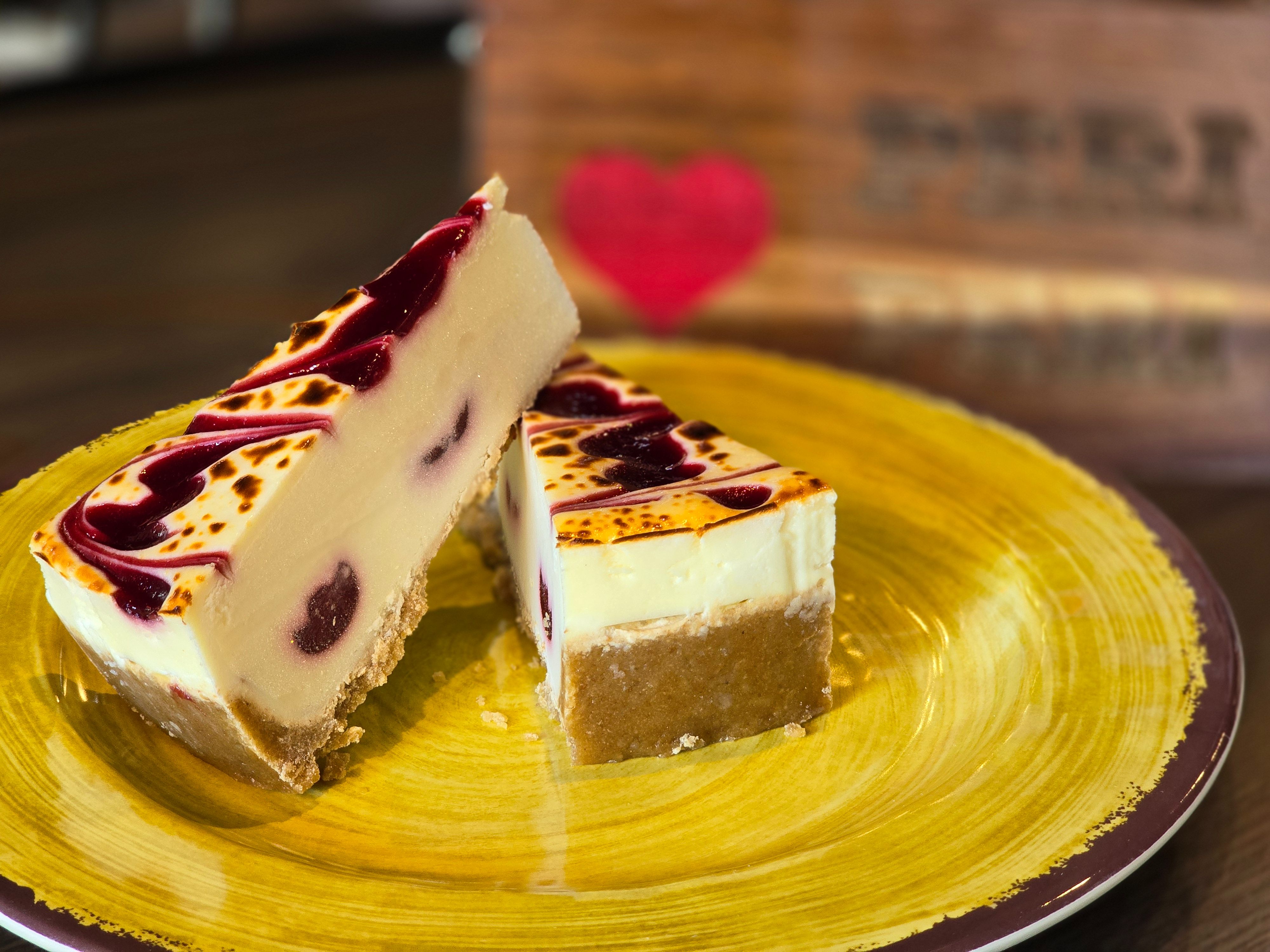 Raspberry White Cheesecake.