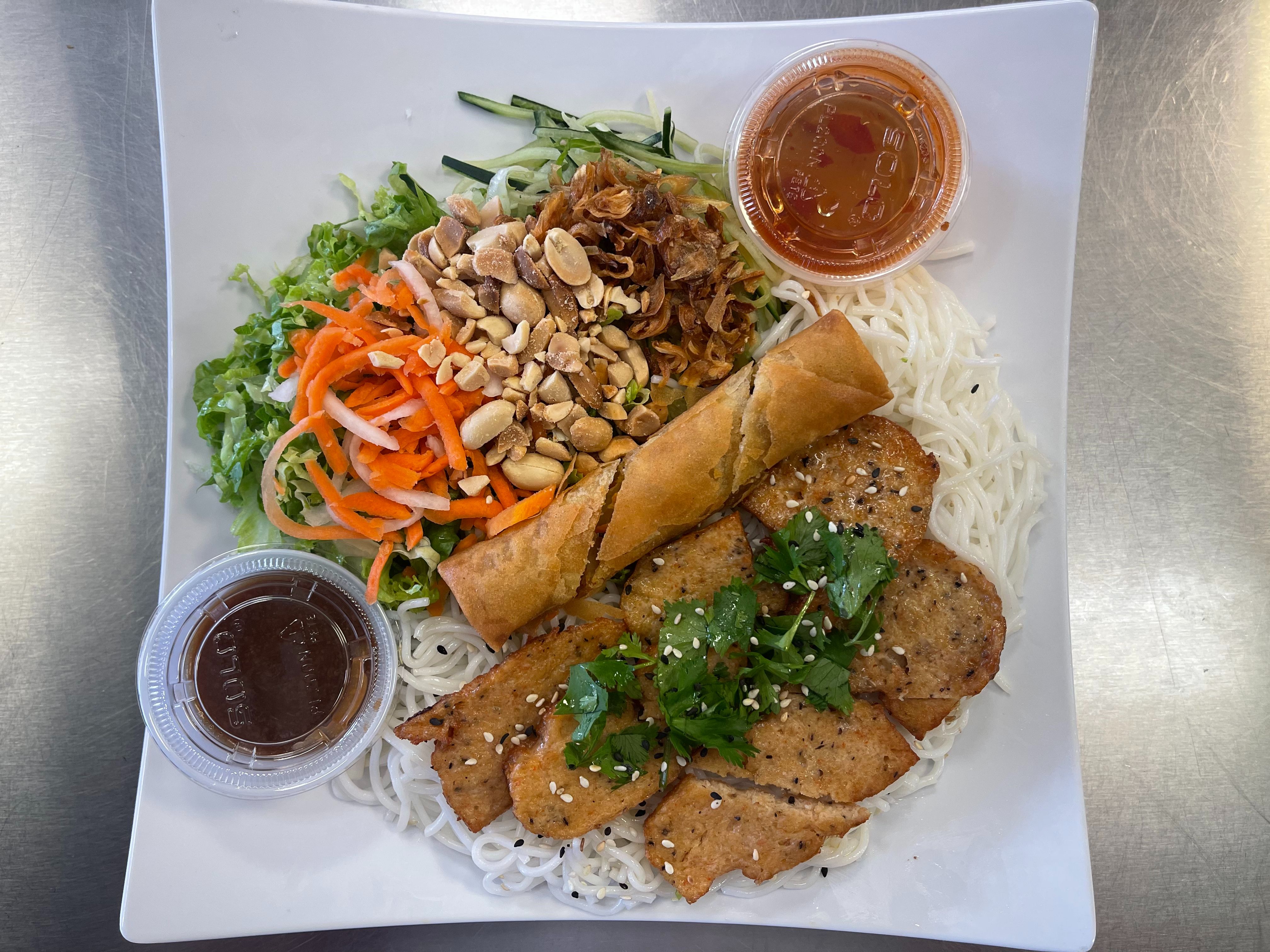 V11. Sugar Cane Shrimp & Egg Roll