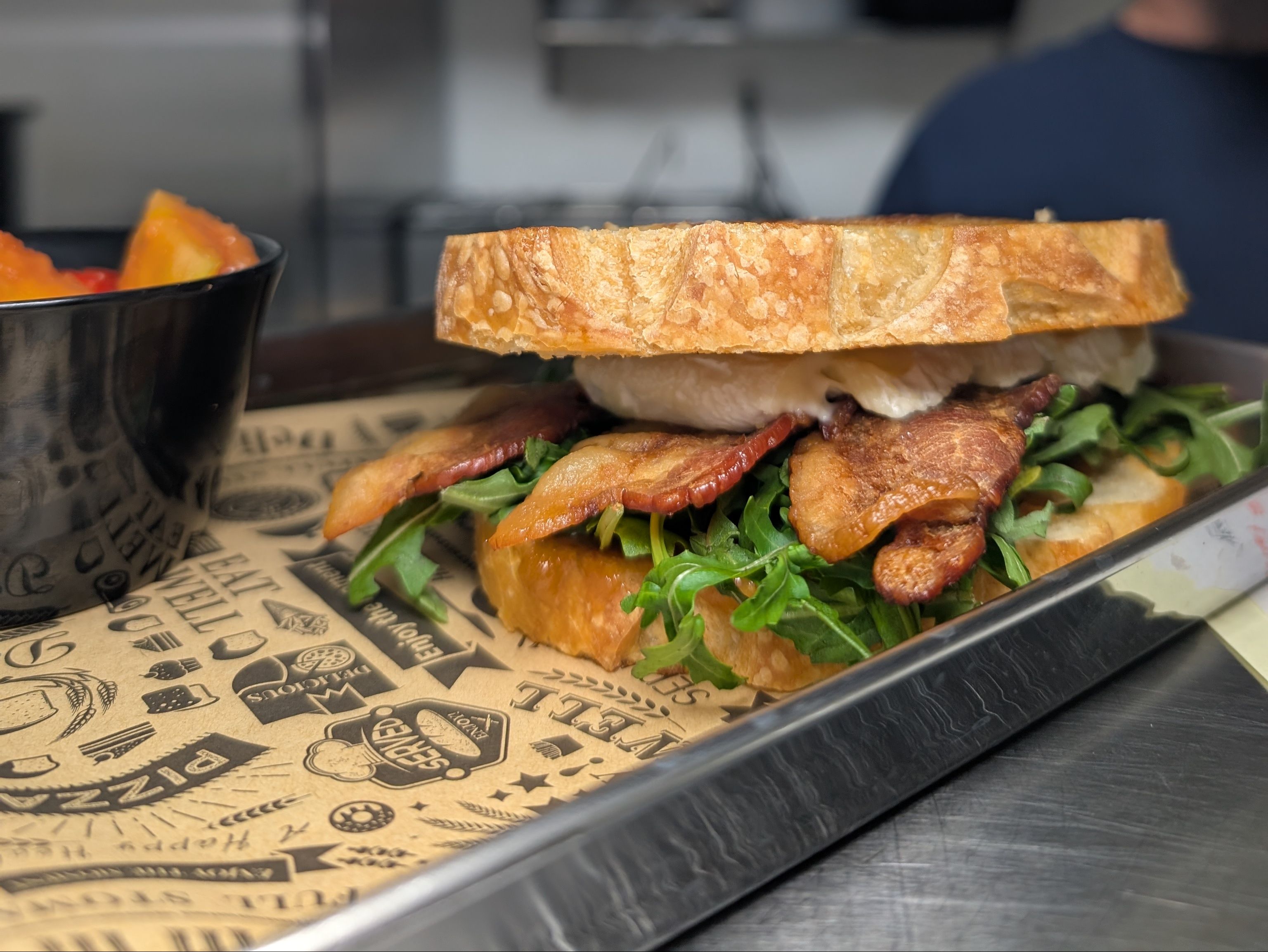Bacon Brie Sandwich.