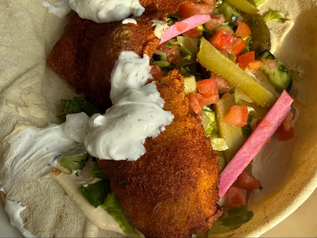 Fried Tilapia Sandwich.