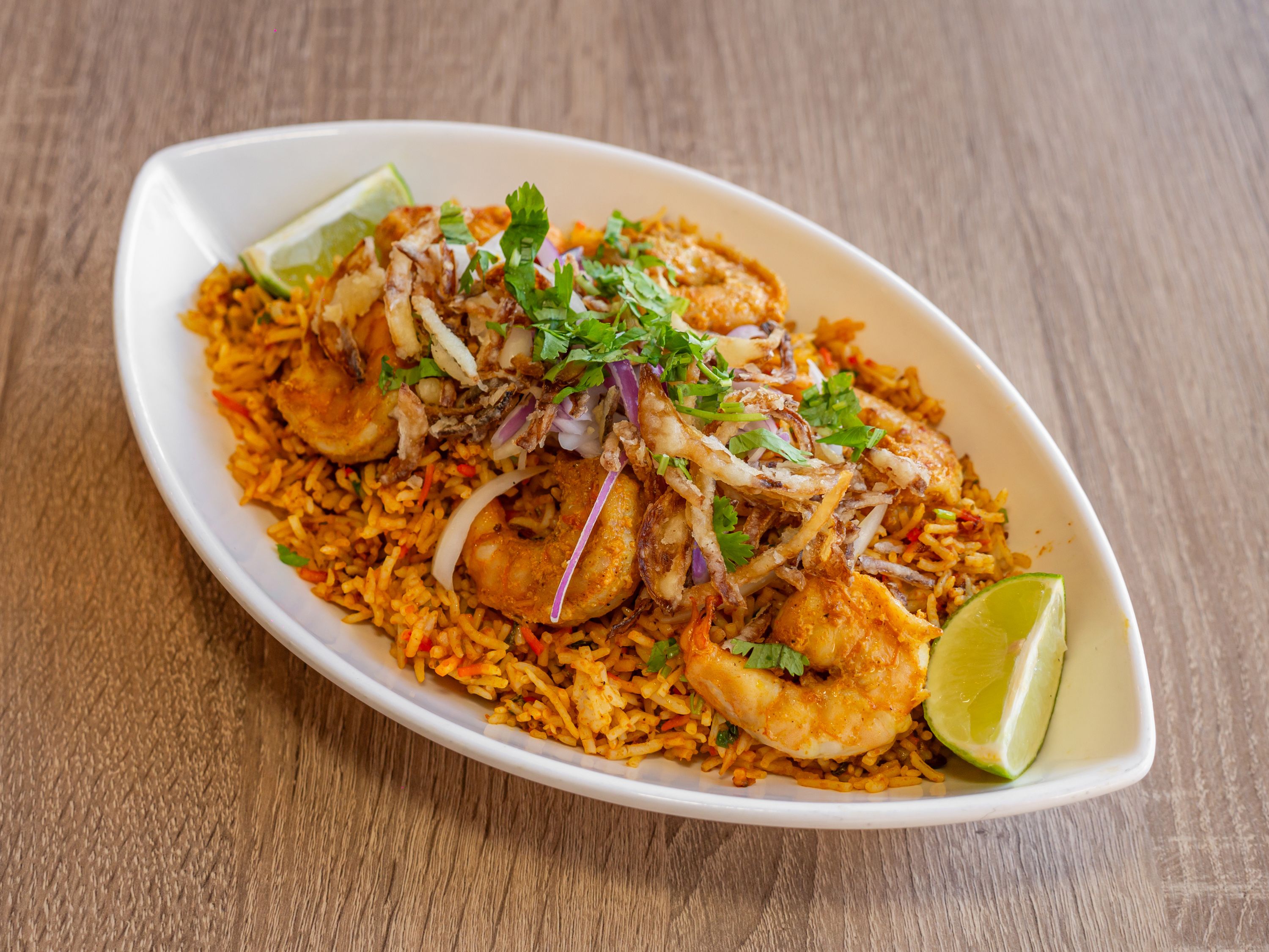Shrimp Biryani.