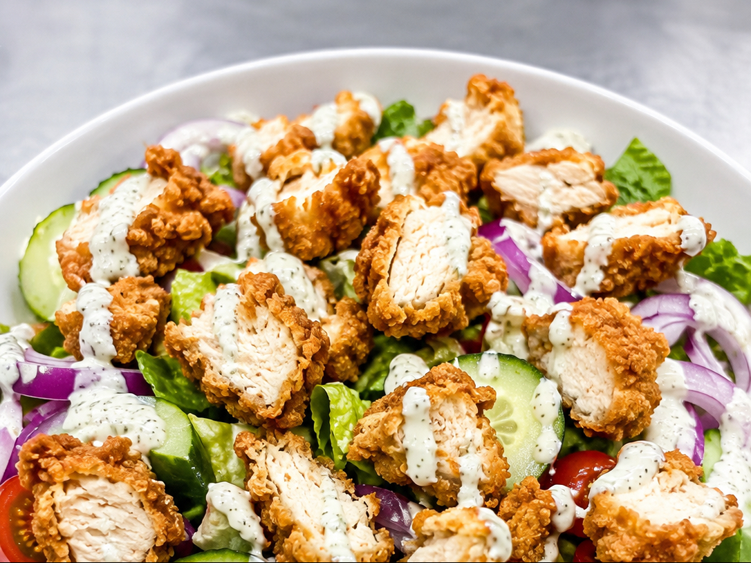 Fried Chicken House Salad.