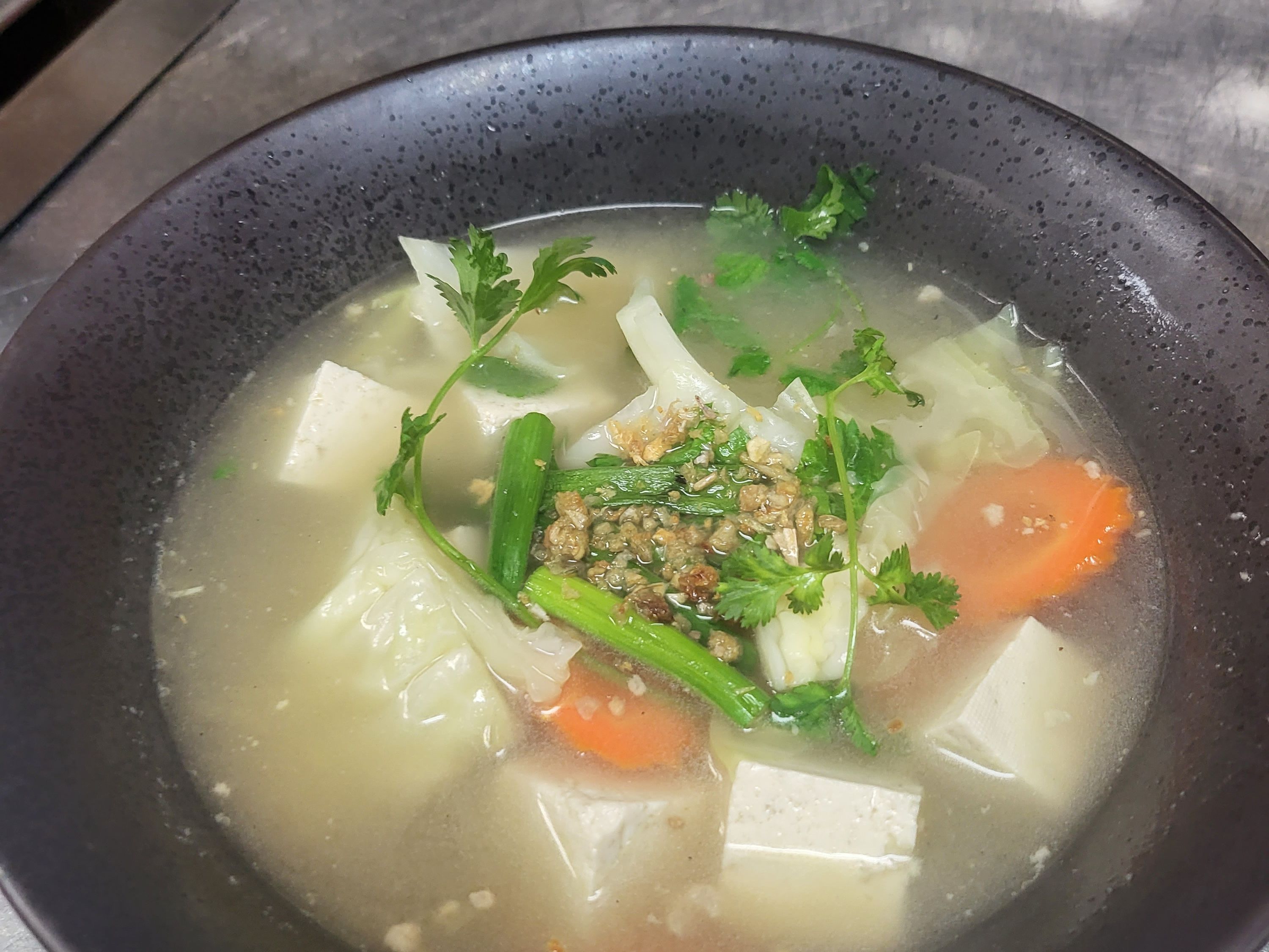 Vegetable Soup with Tofu.