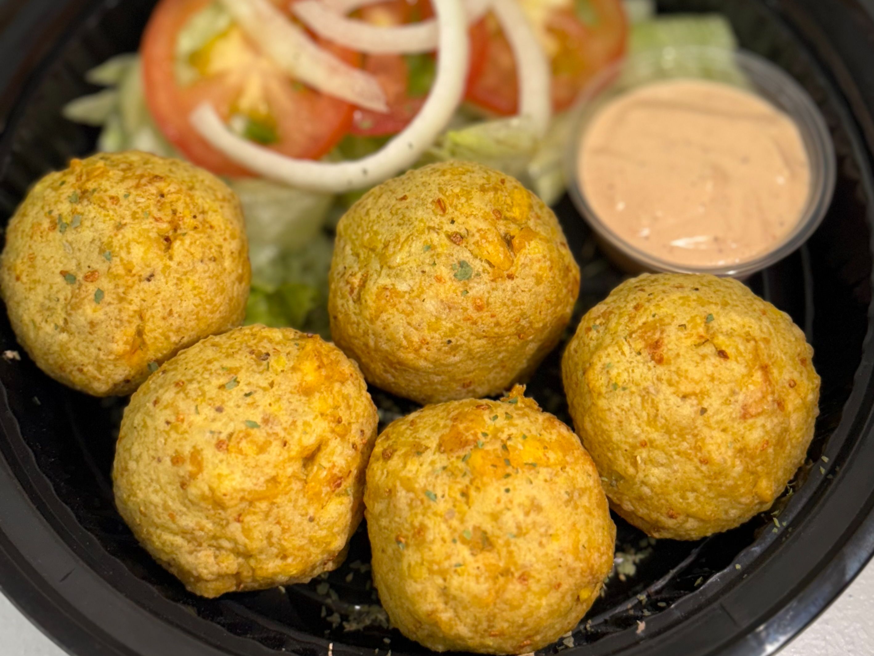 Cheese Mofongo + Pulled Pork.