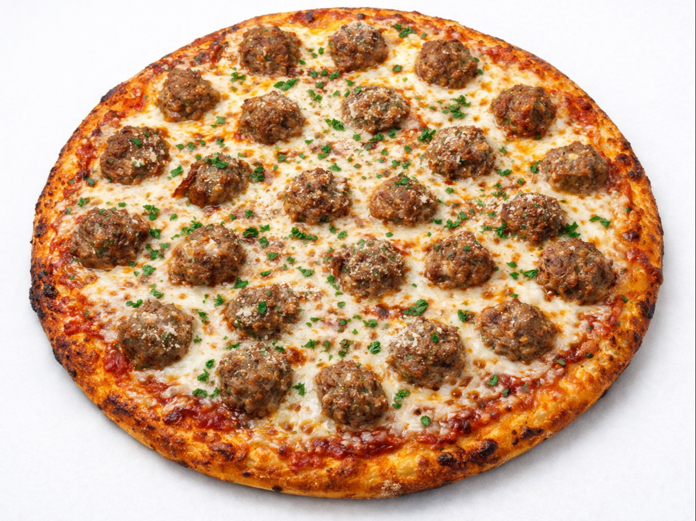 Italian Meatball Pizza.