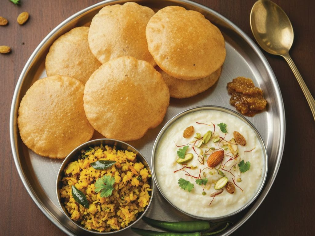 Puri Bhaji Shrikhand.