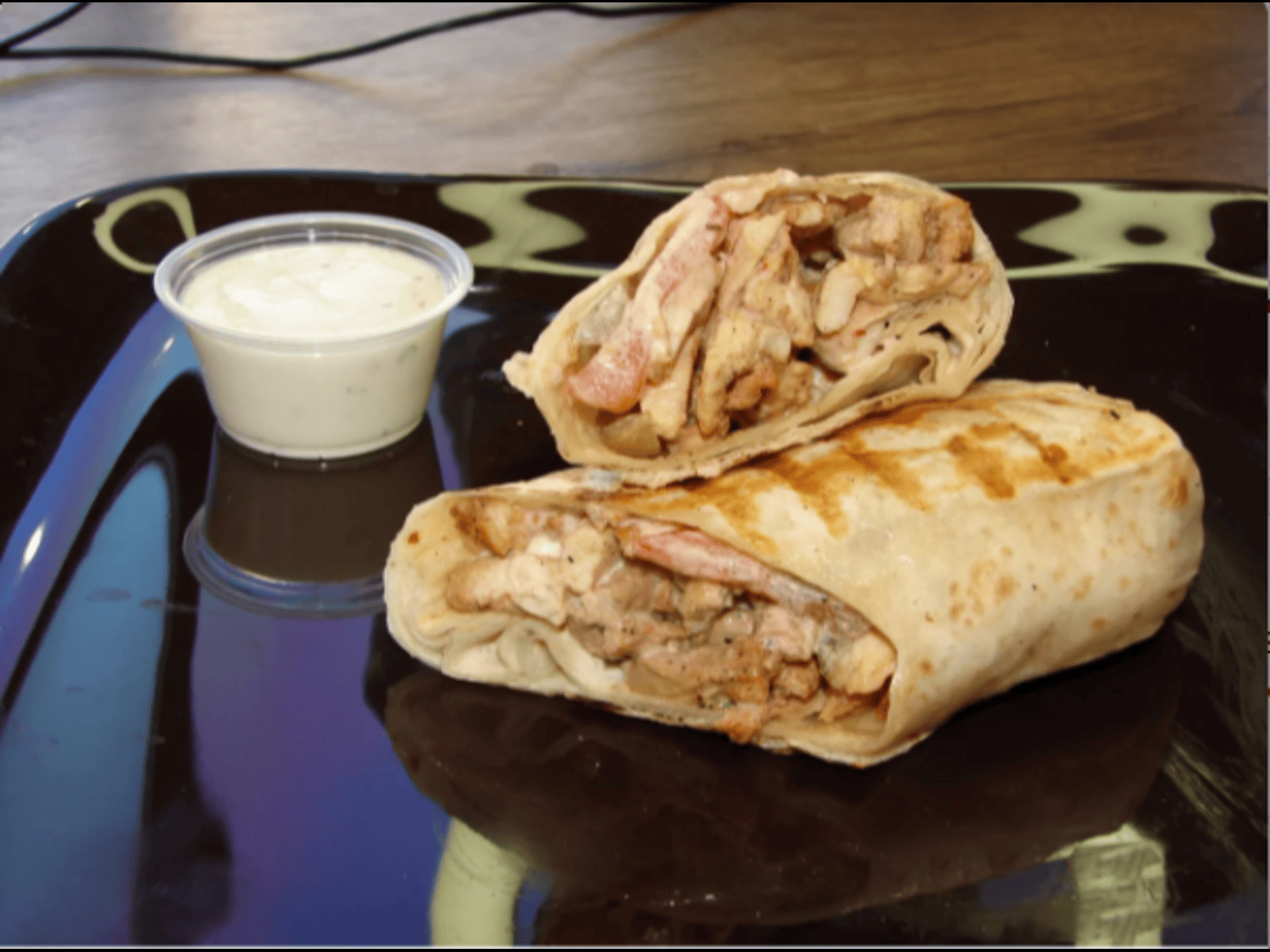 Giza's Chicken Shawarma Wrap.