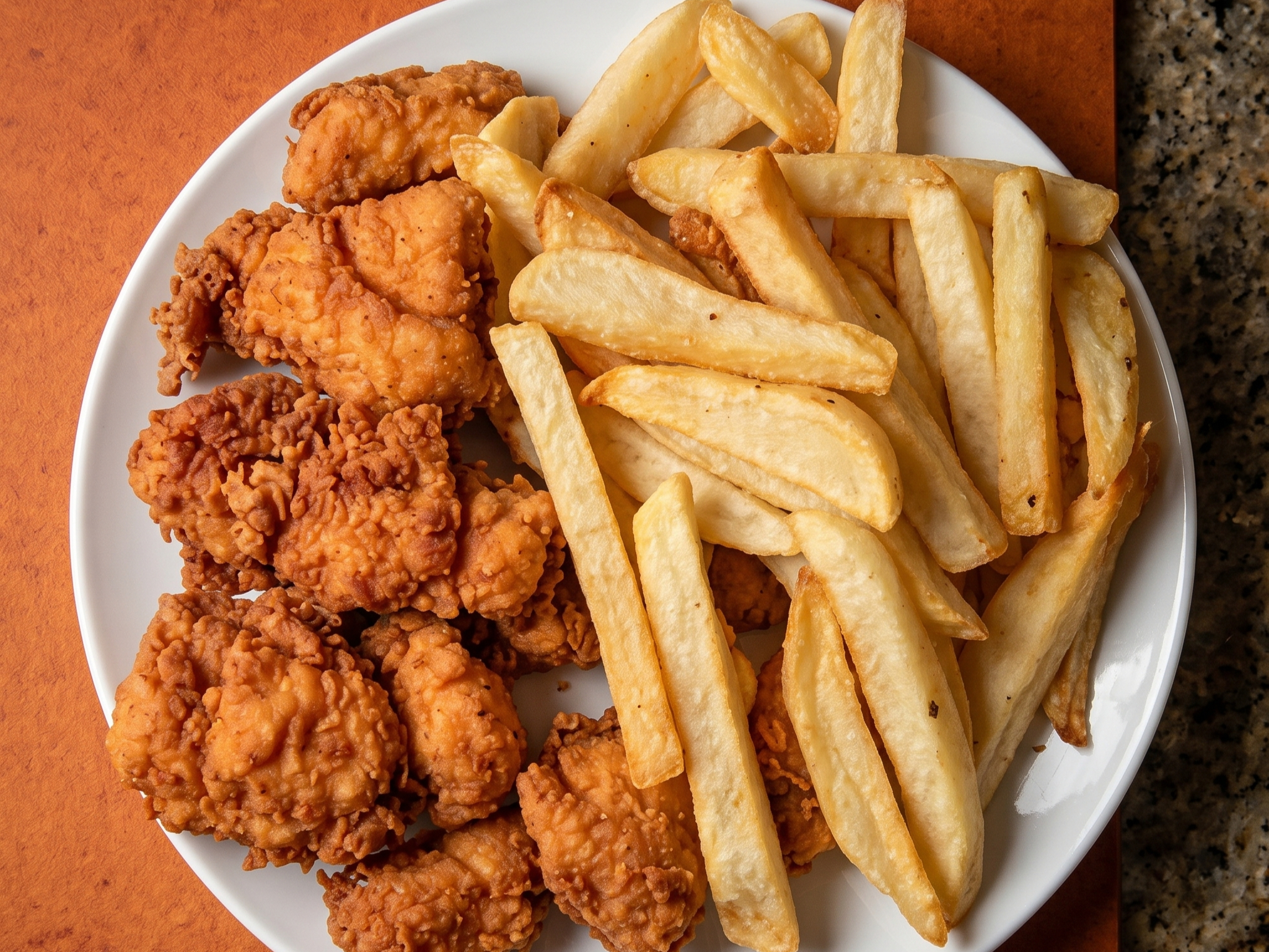 10 Piece Chicken Nuggets with Fries.