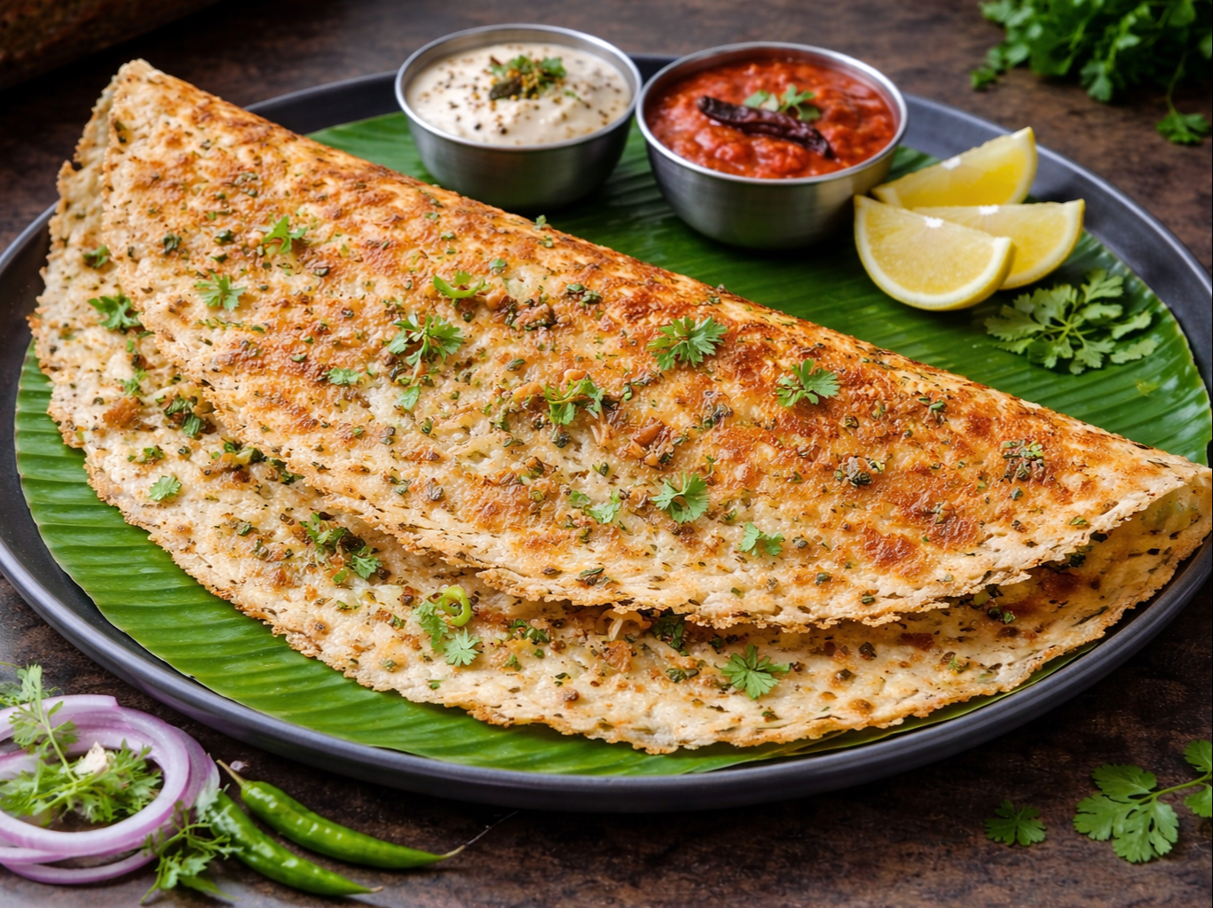 Onion Rava Dosa.