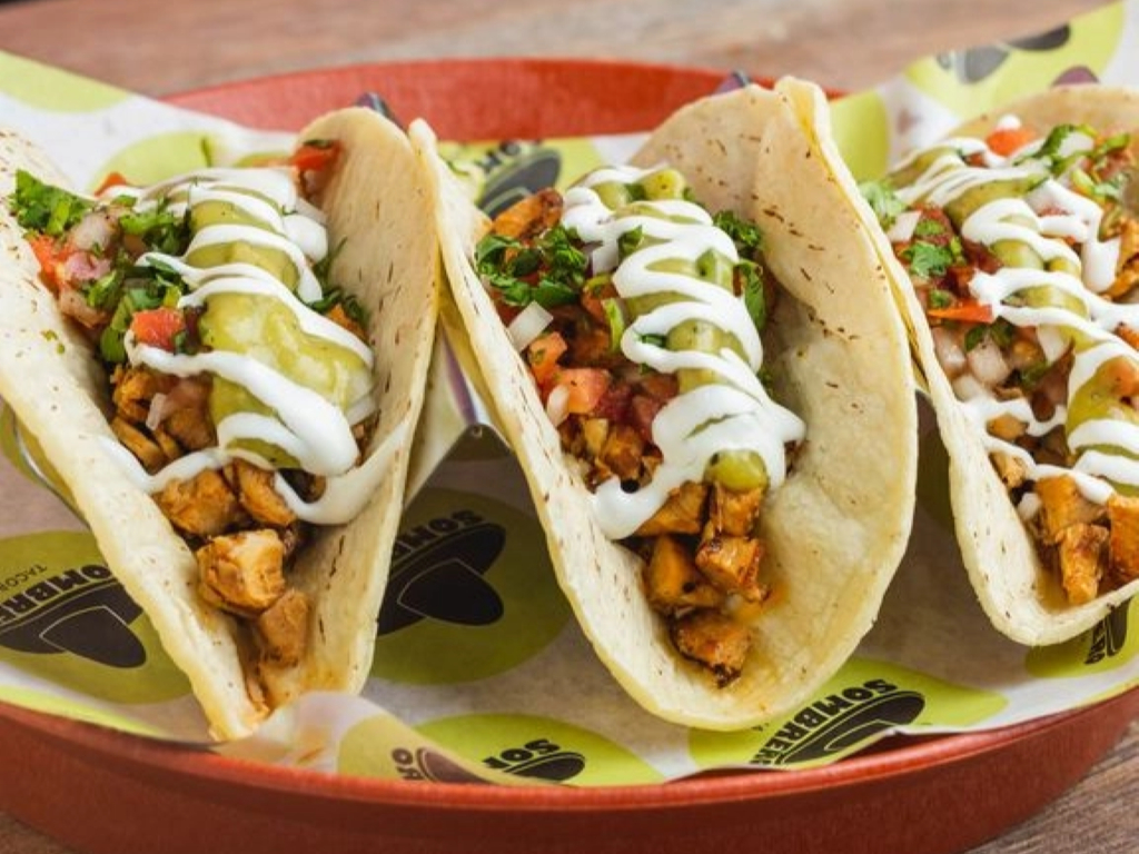 Sombrero Chicken Taco Trio.