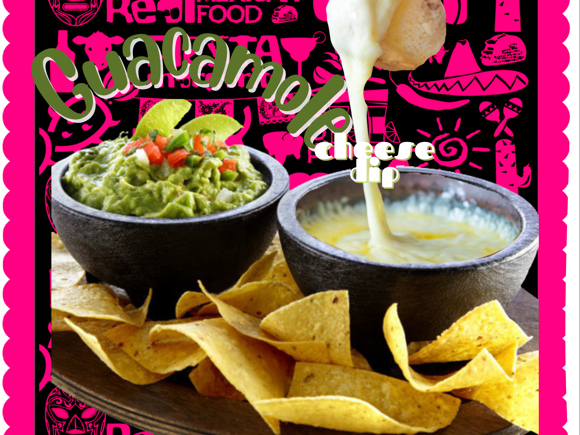 Cheese Dip & Chips.