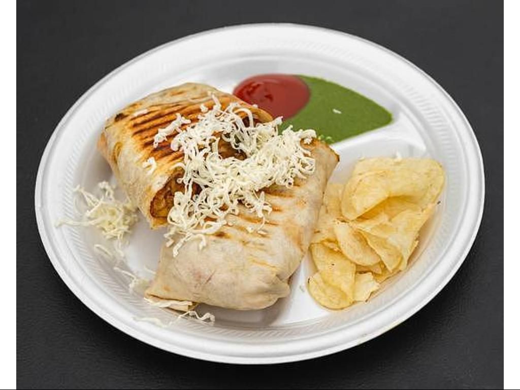 Cheese Paneer Tikka Kathi Roll.