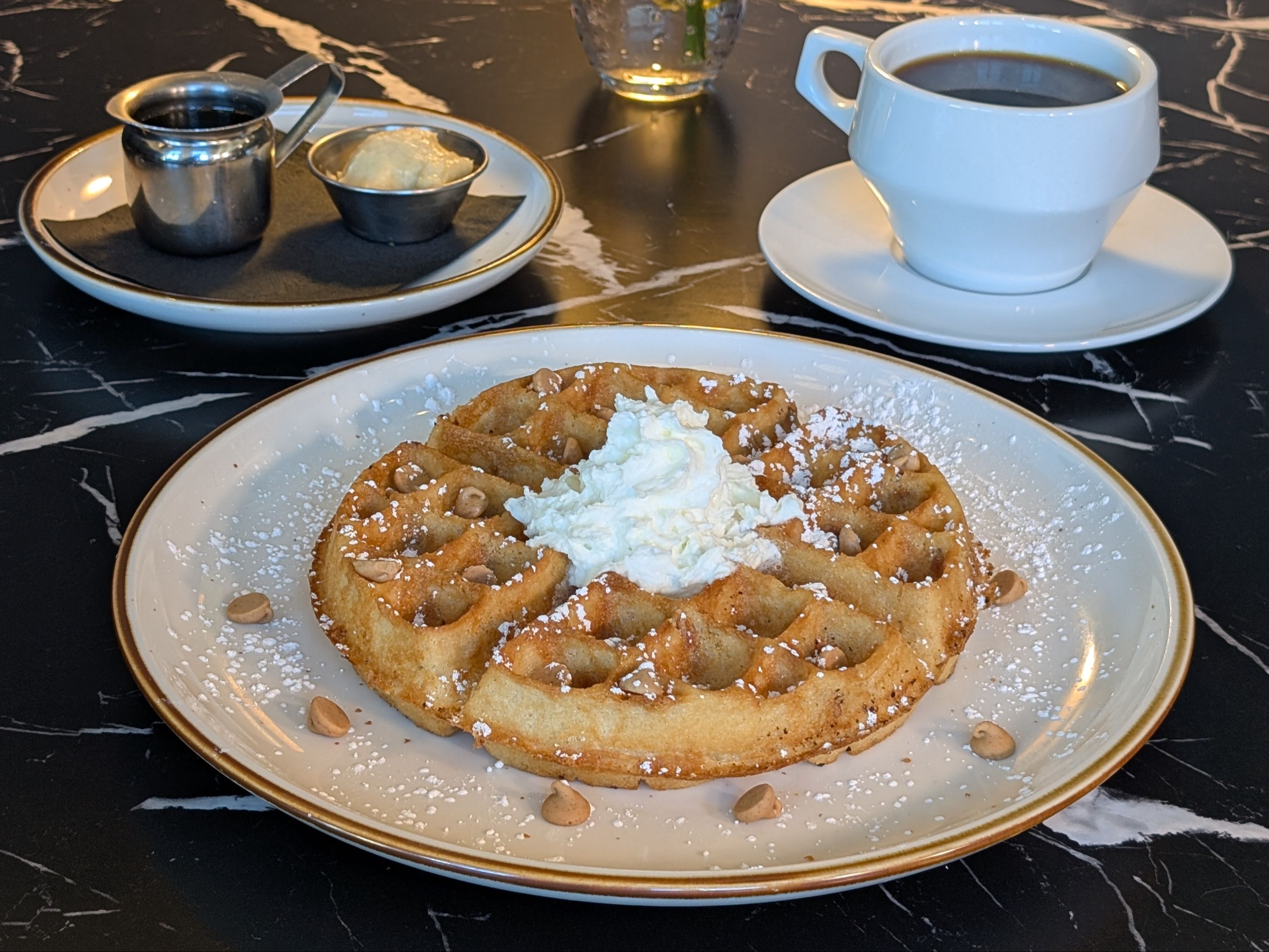 Peanut Butter Chip Waffle.
