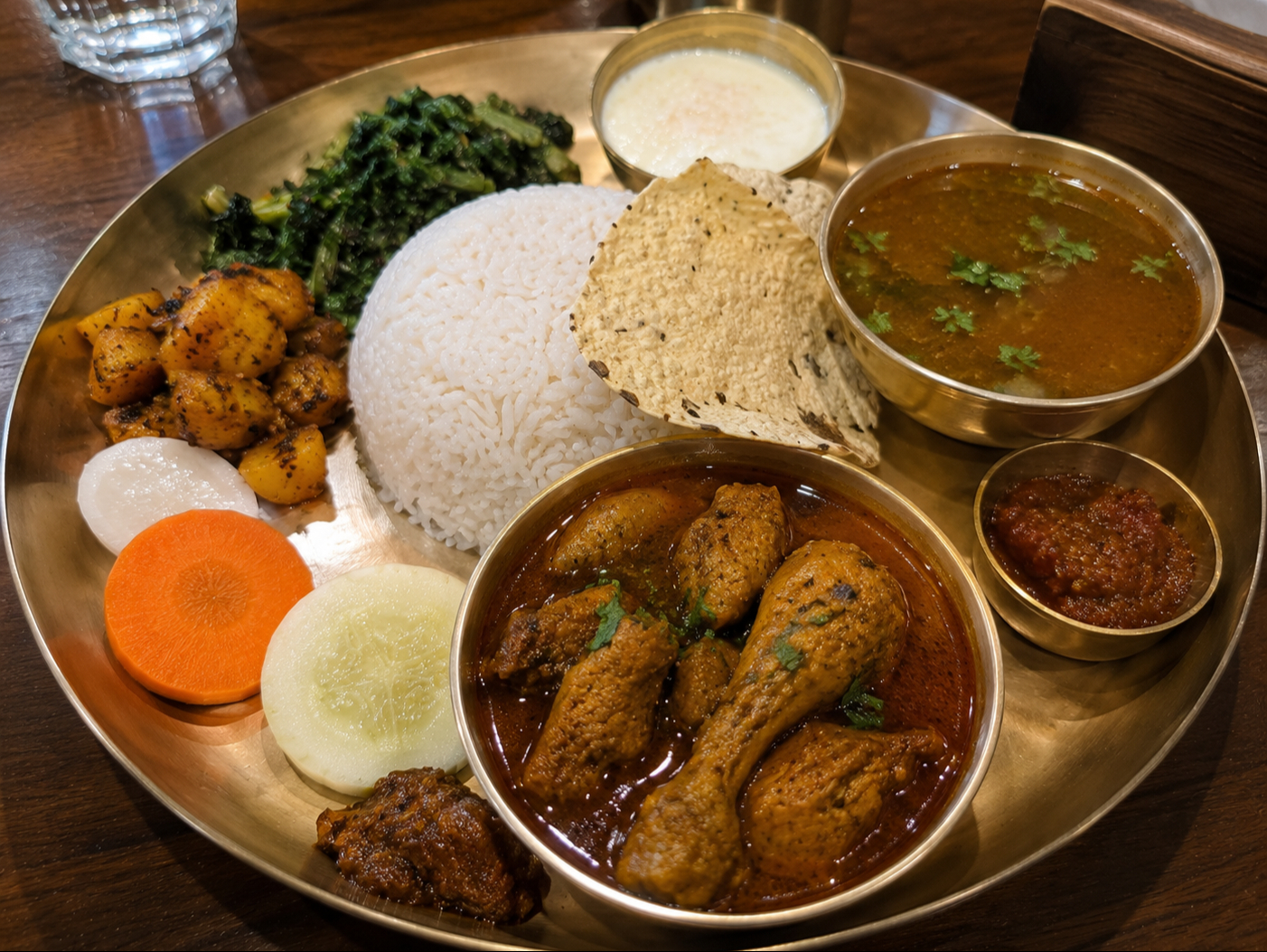 Nepali Thali Chicken.