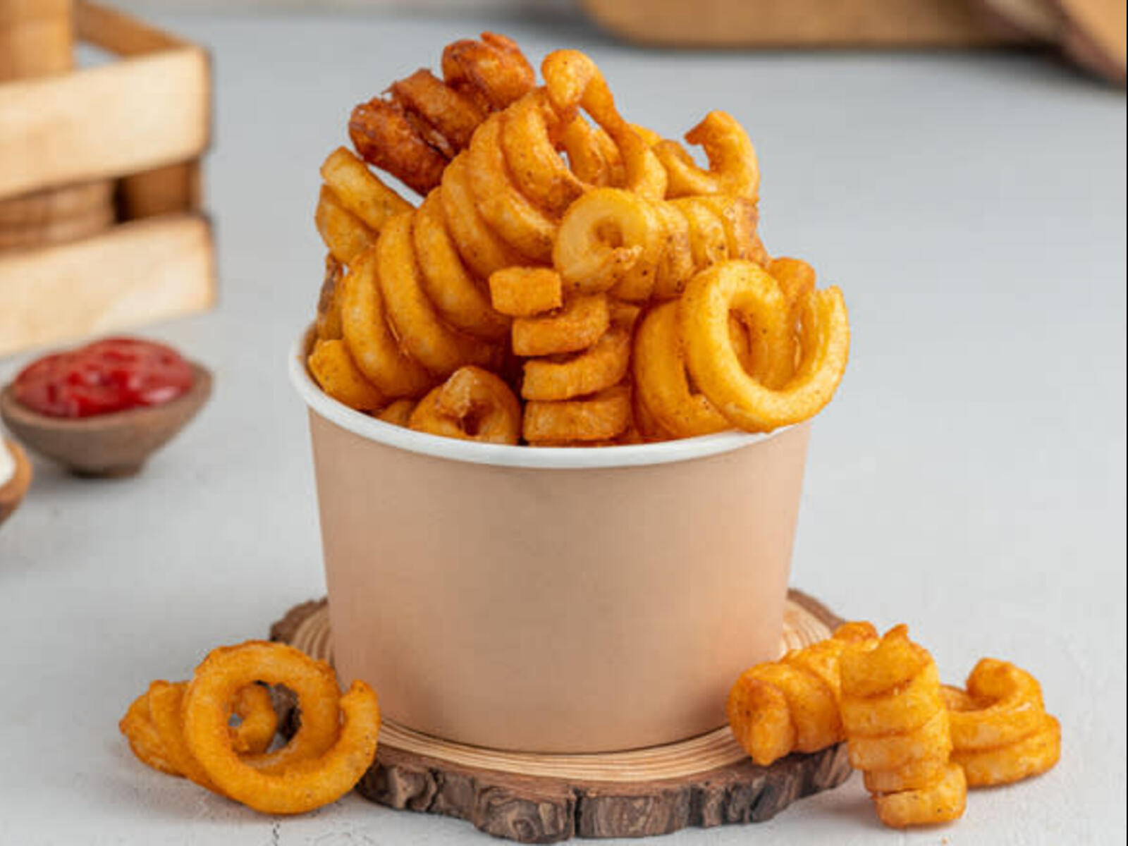 Curly Fries (Large).