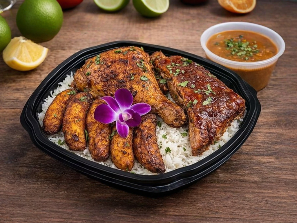 BBQ Ribs & Pollo Asado Combo Plate