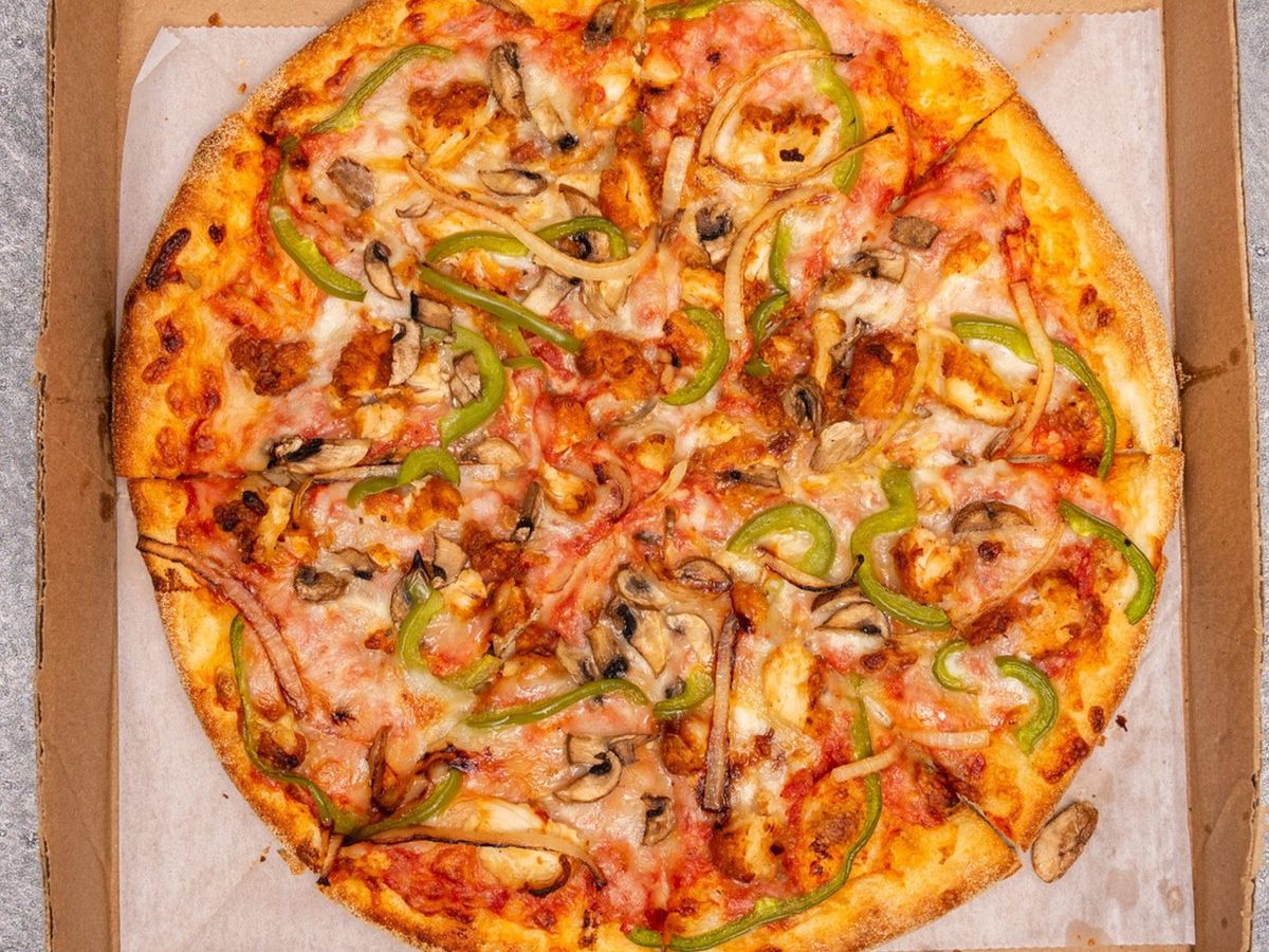 Chicken Parmigiana Pizza.