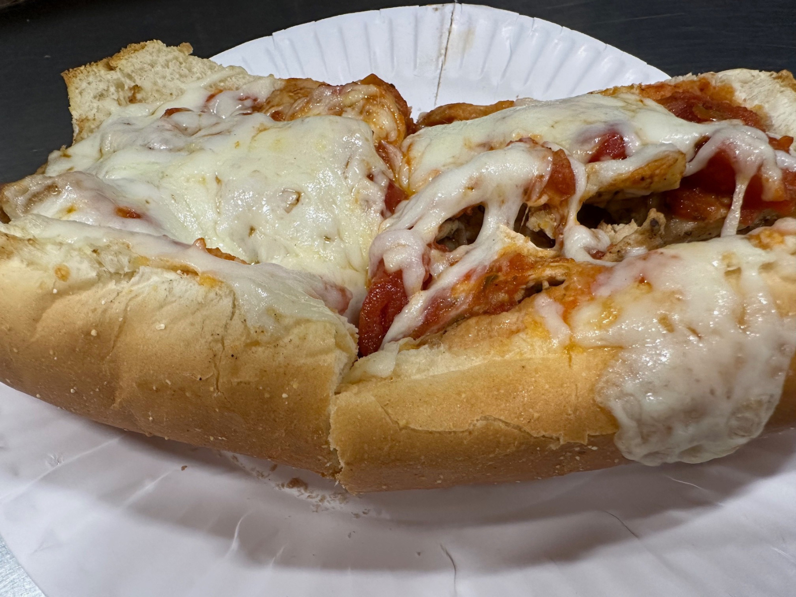 Grilled Chicken Parm Sub.