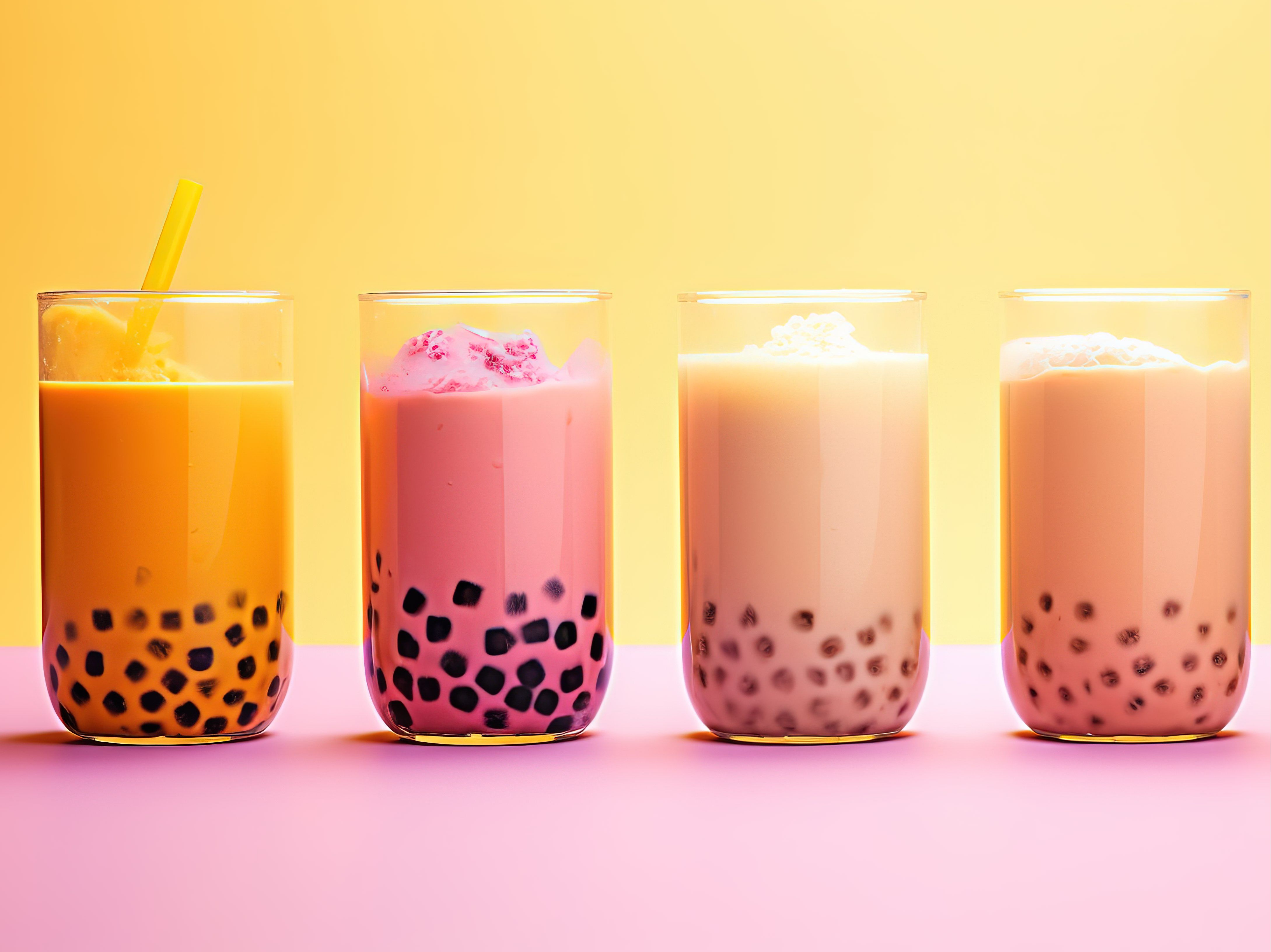 Rose Milktea With Crystal Boba