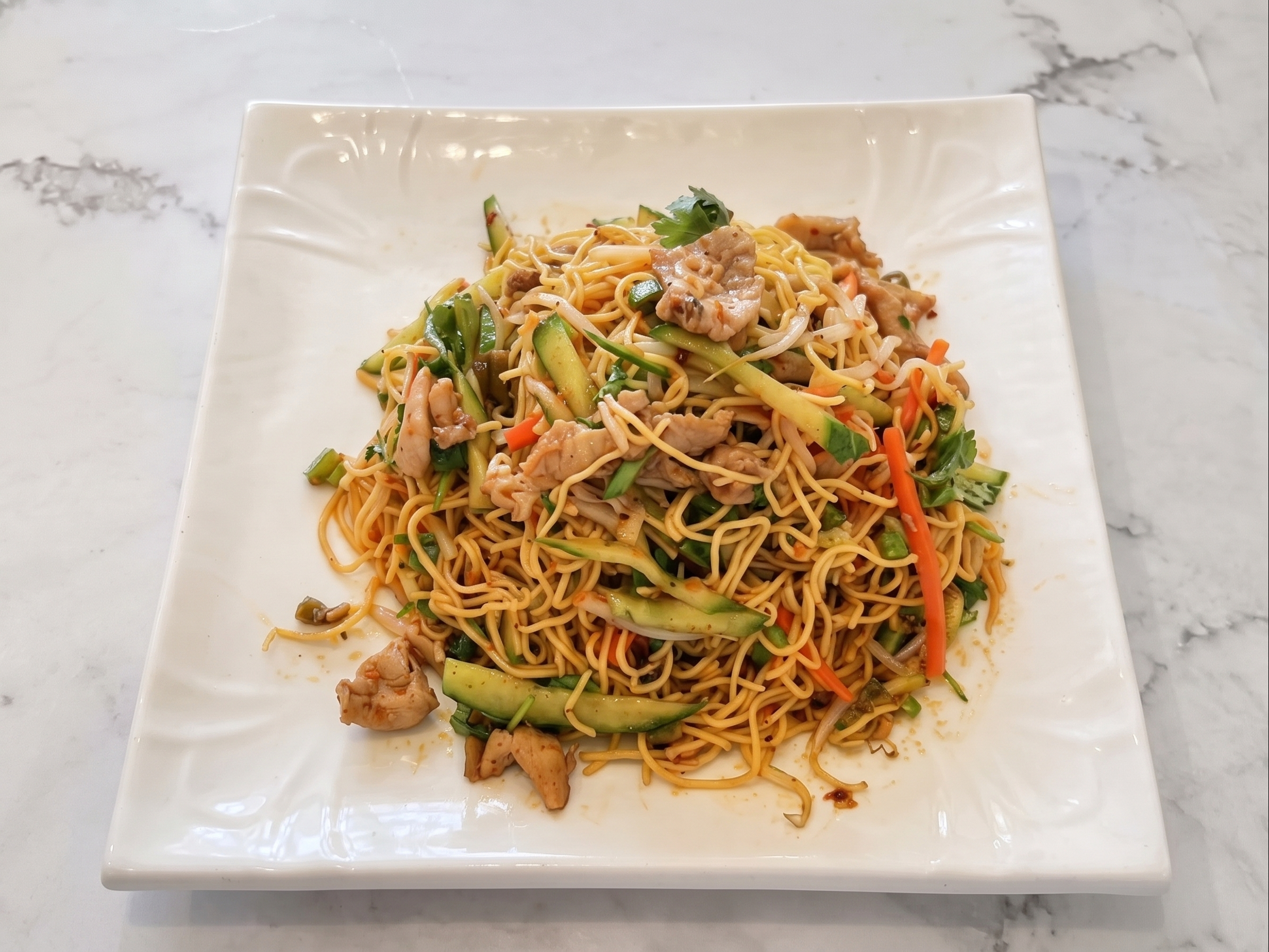 Cold Noodles with Chicken.