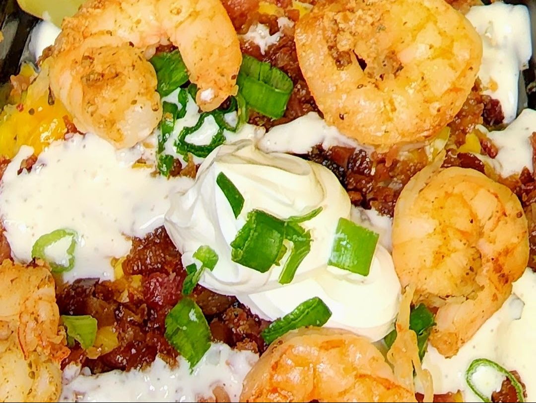 Shrimp Bacon Ranch Tater.