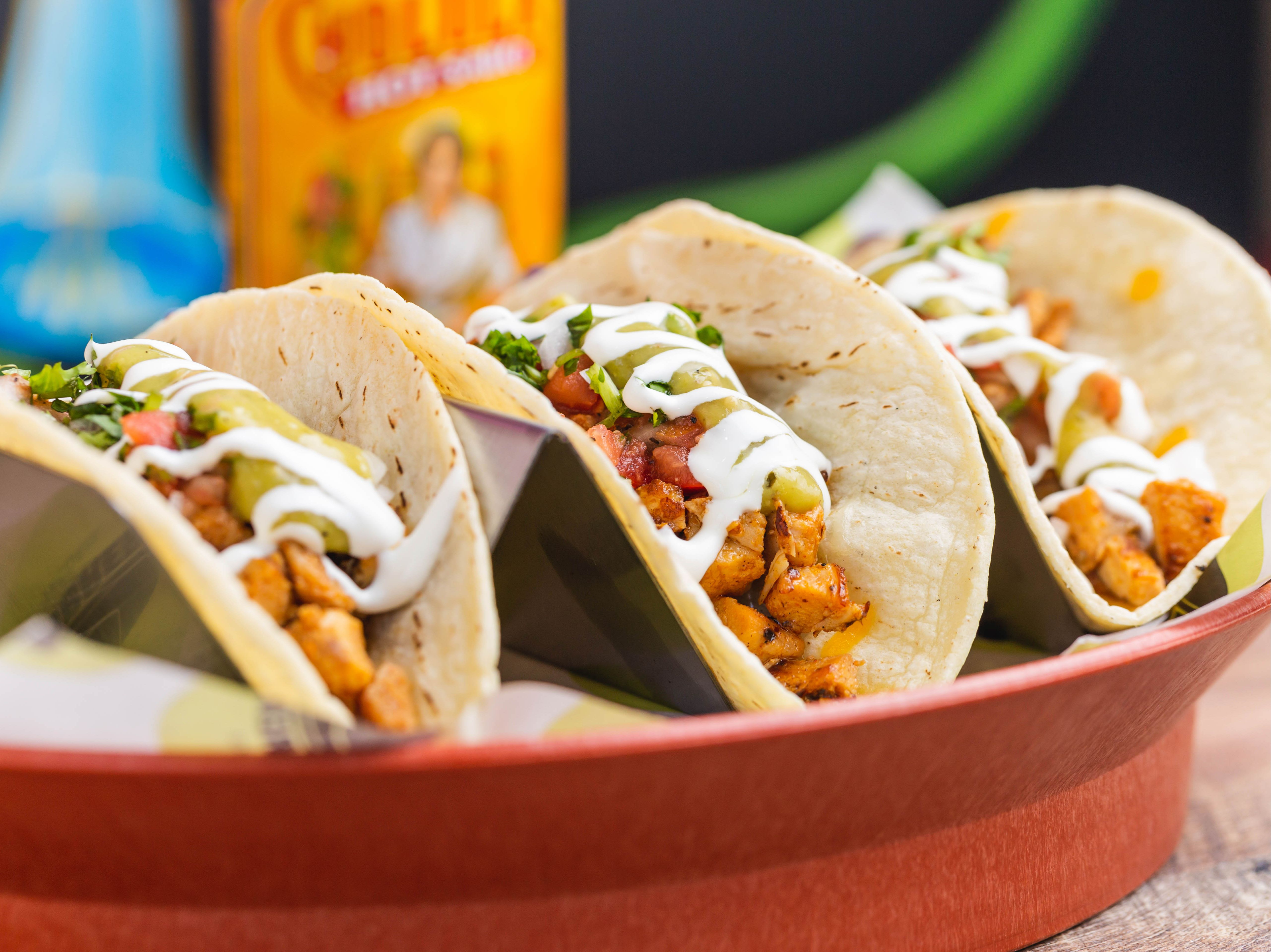 Sombrero Chicken Taco Trio.