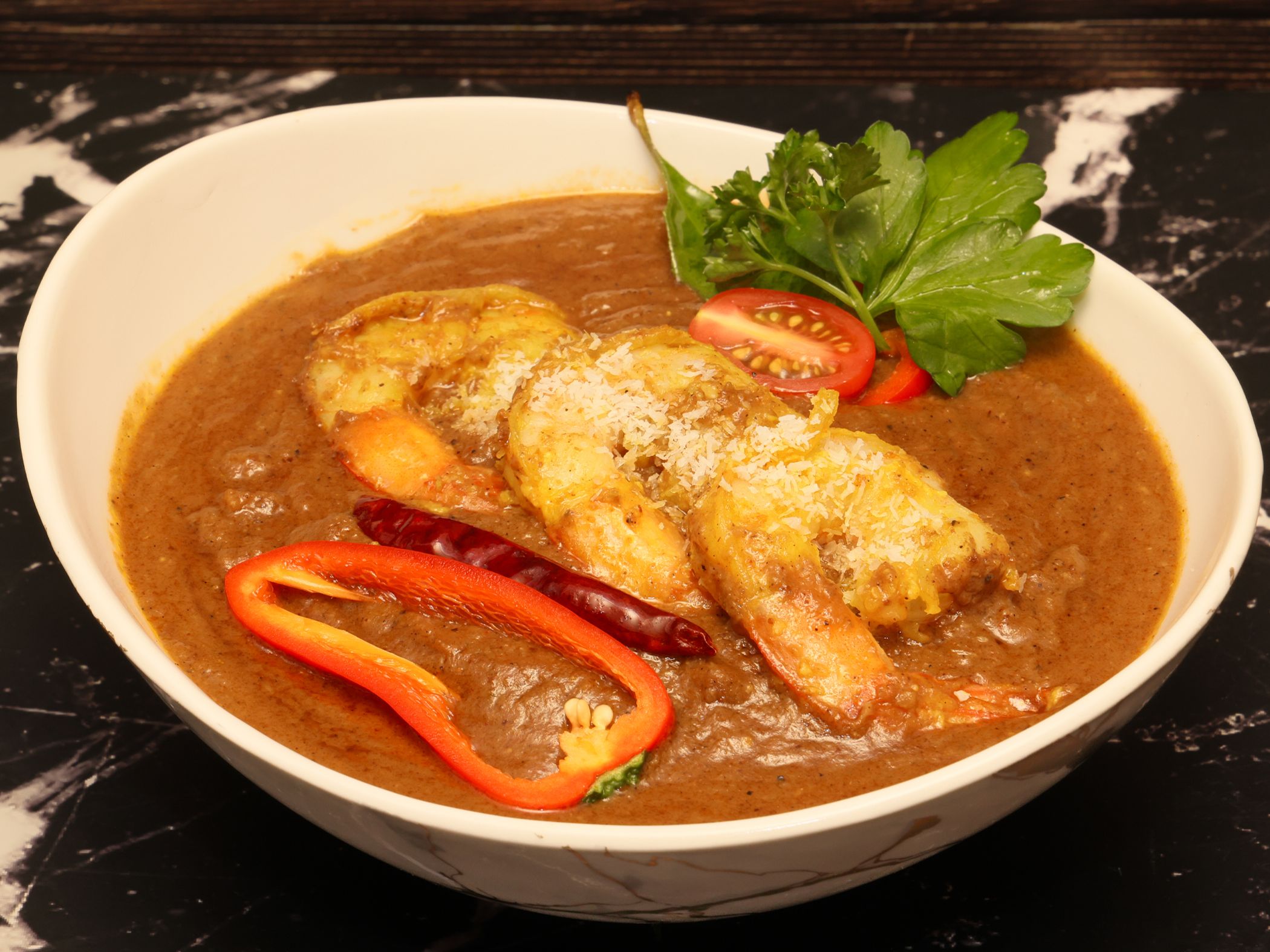 Shrimp Chettinad.
