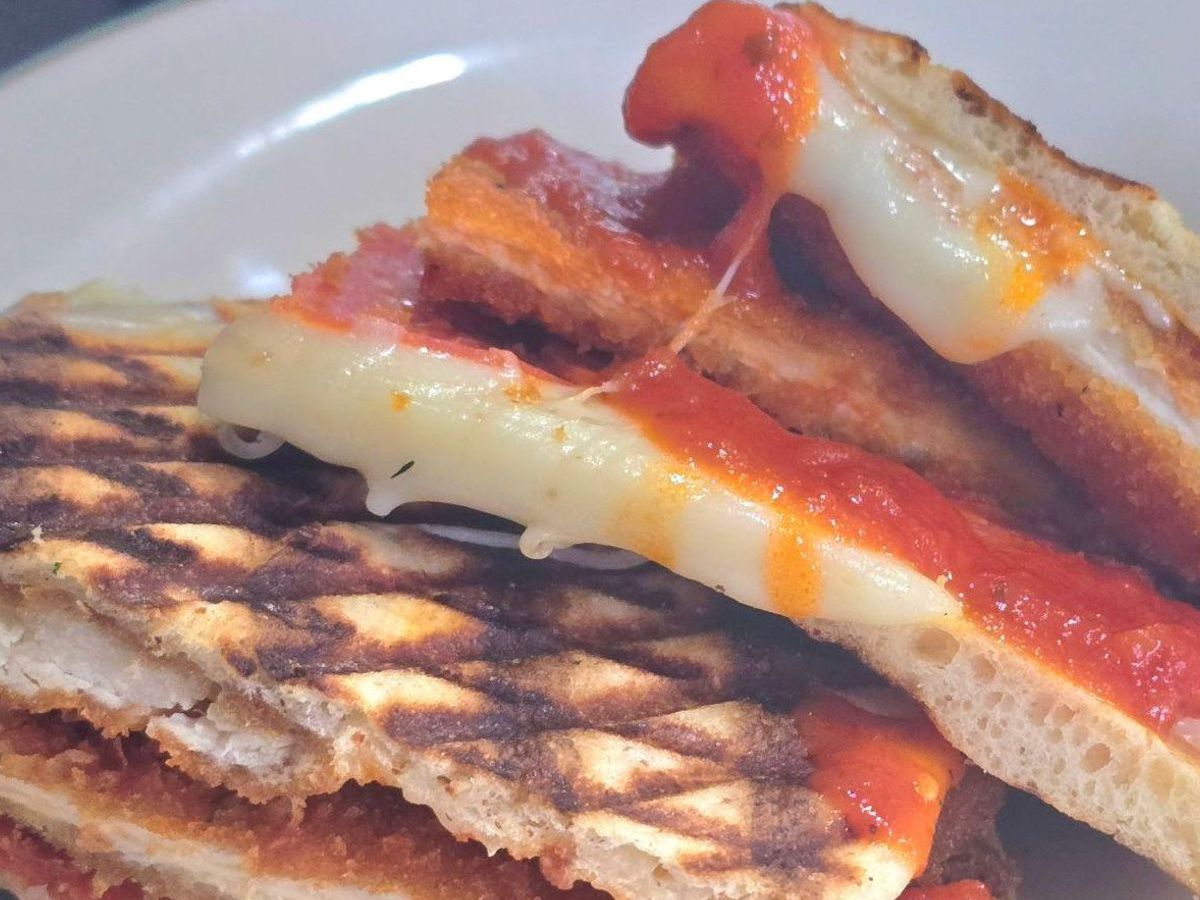 Chicken Parm Pepperoni Panini.