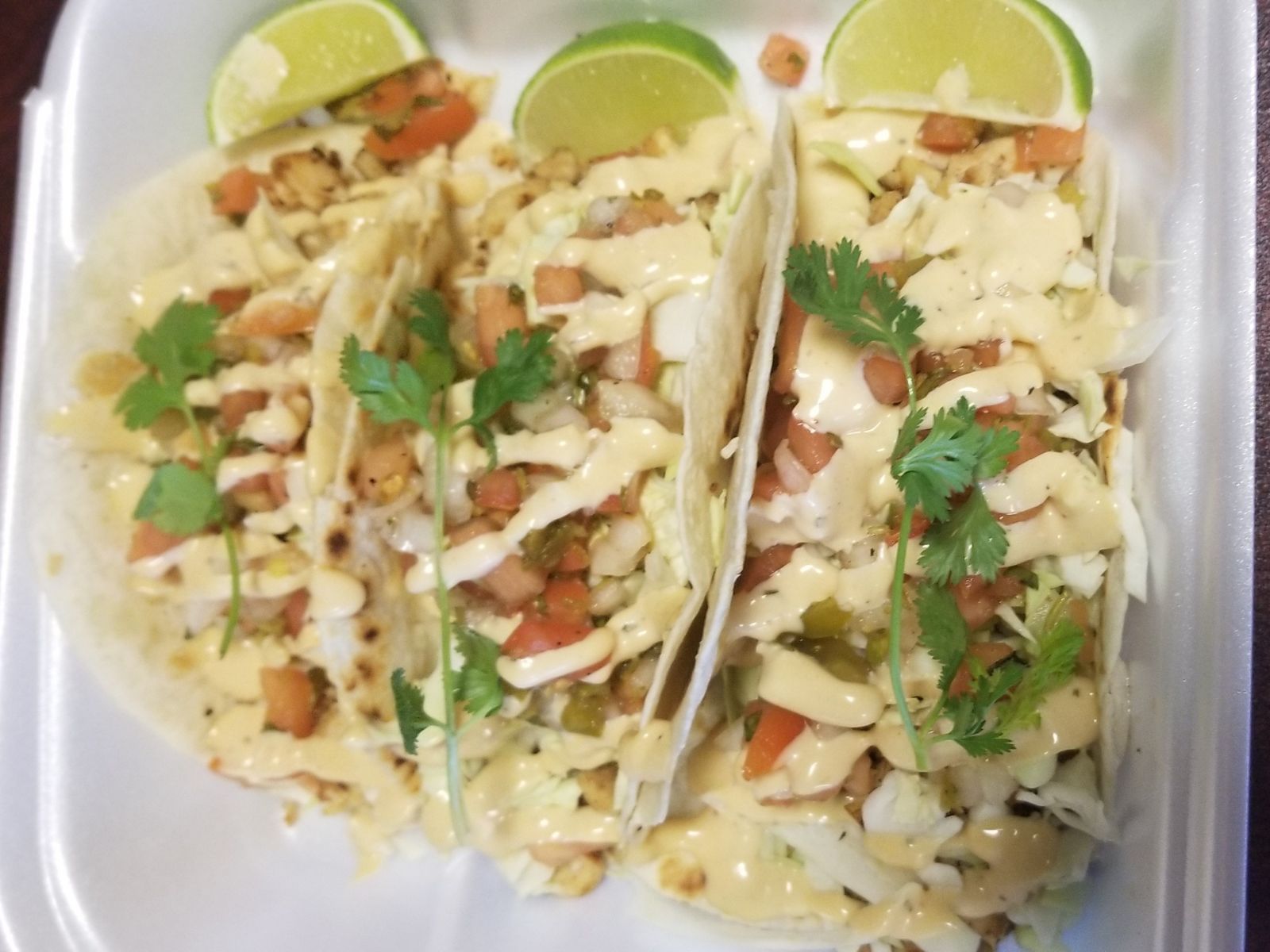 3 Chicken Tender Tacos.