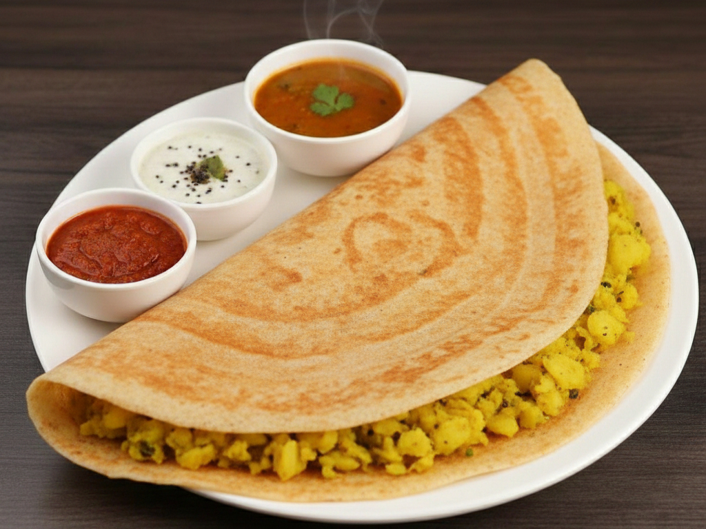 Potato Masala Dosa.